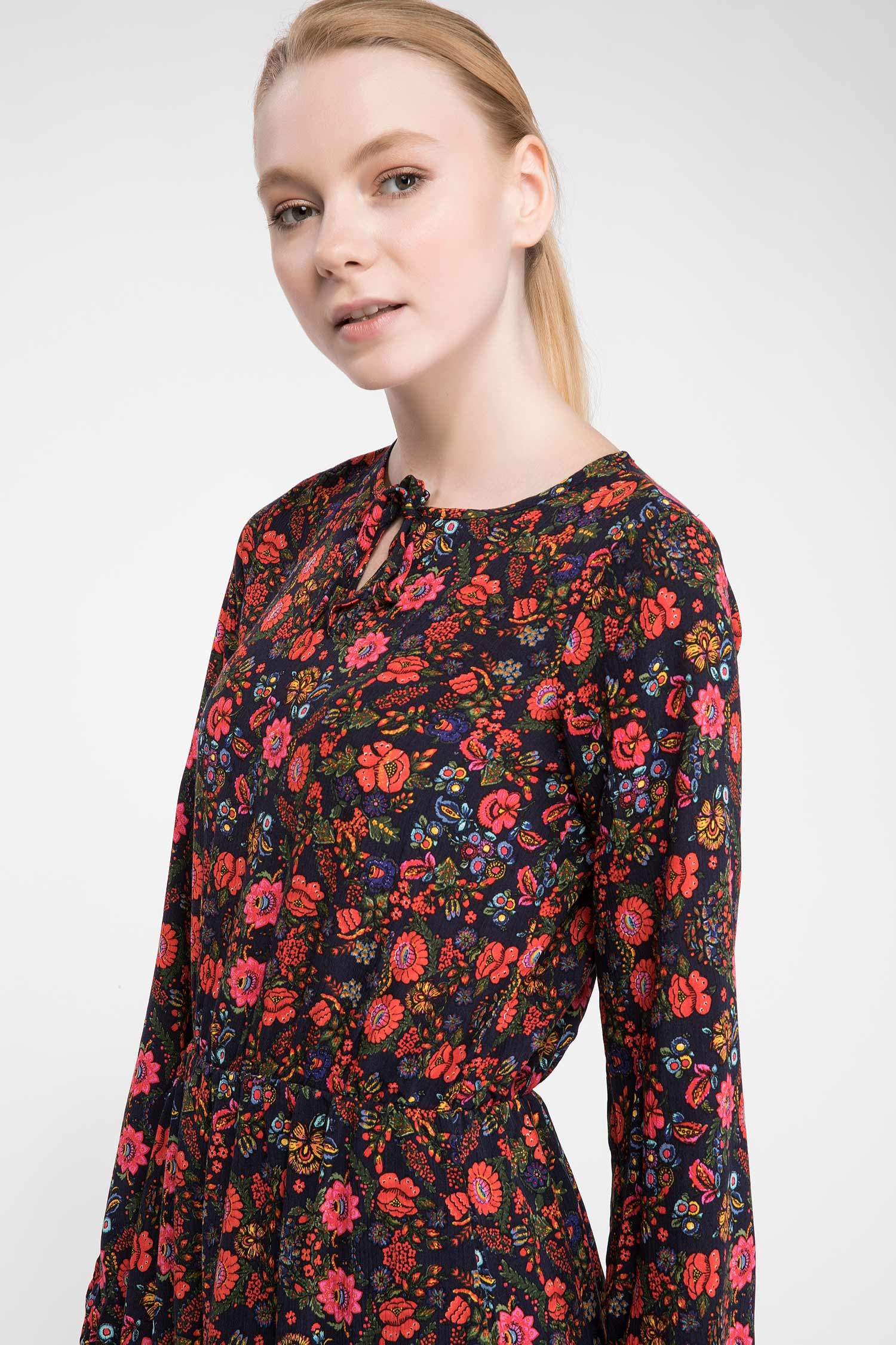 Defacto Etnik Desenli Uzun Elbise. 2