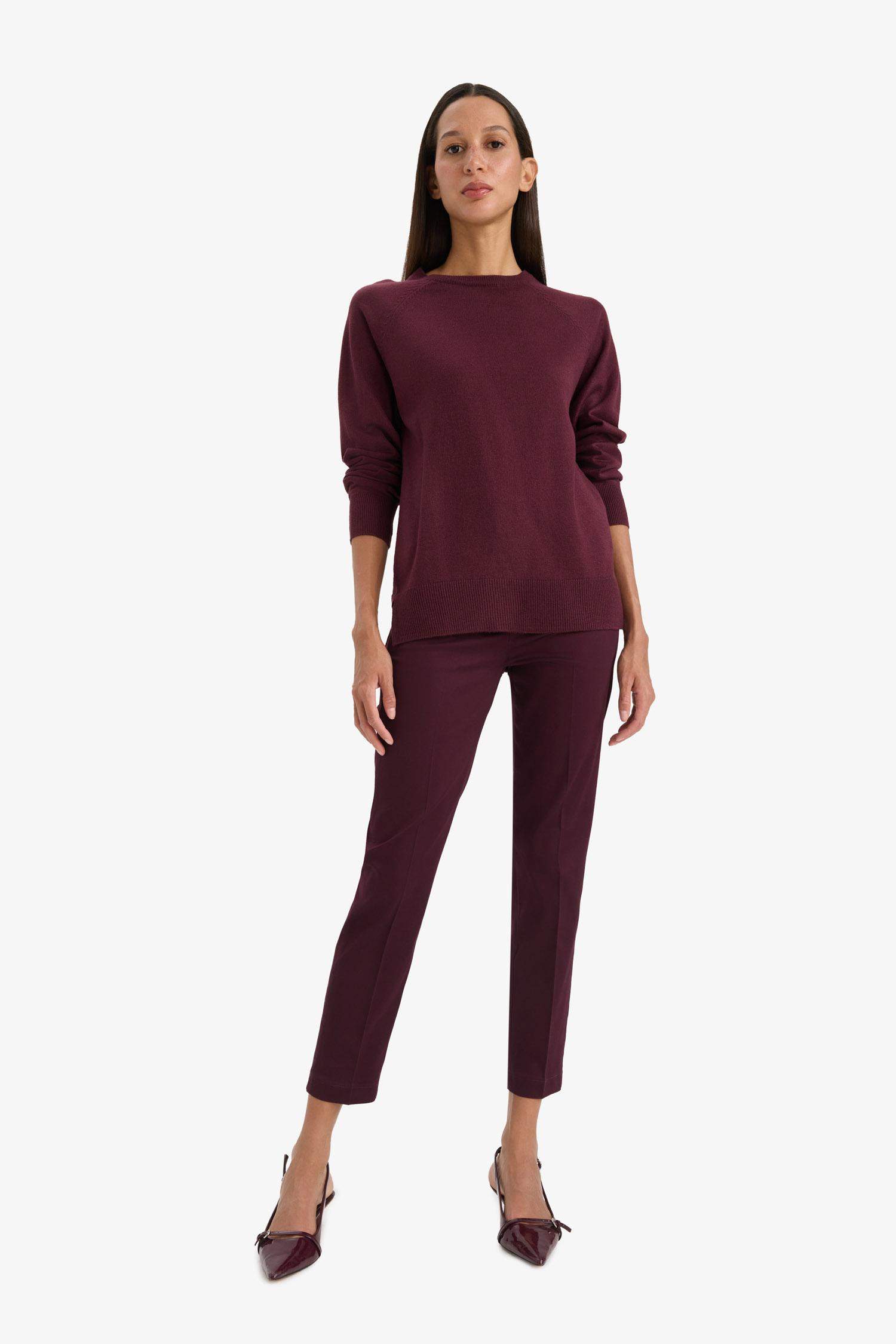 Sigaret Normal Bel Düz Paça Saten Pantolon