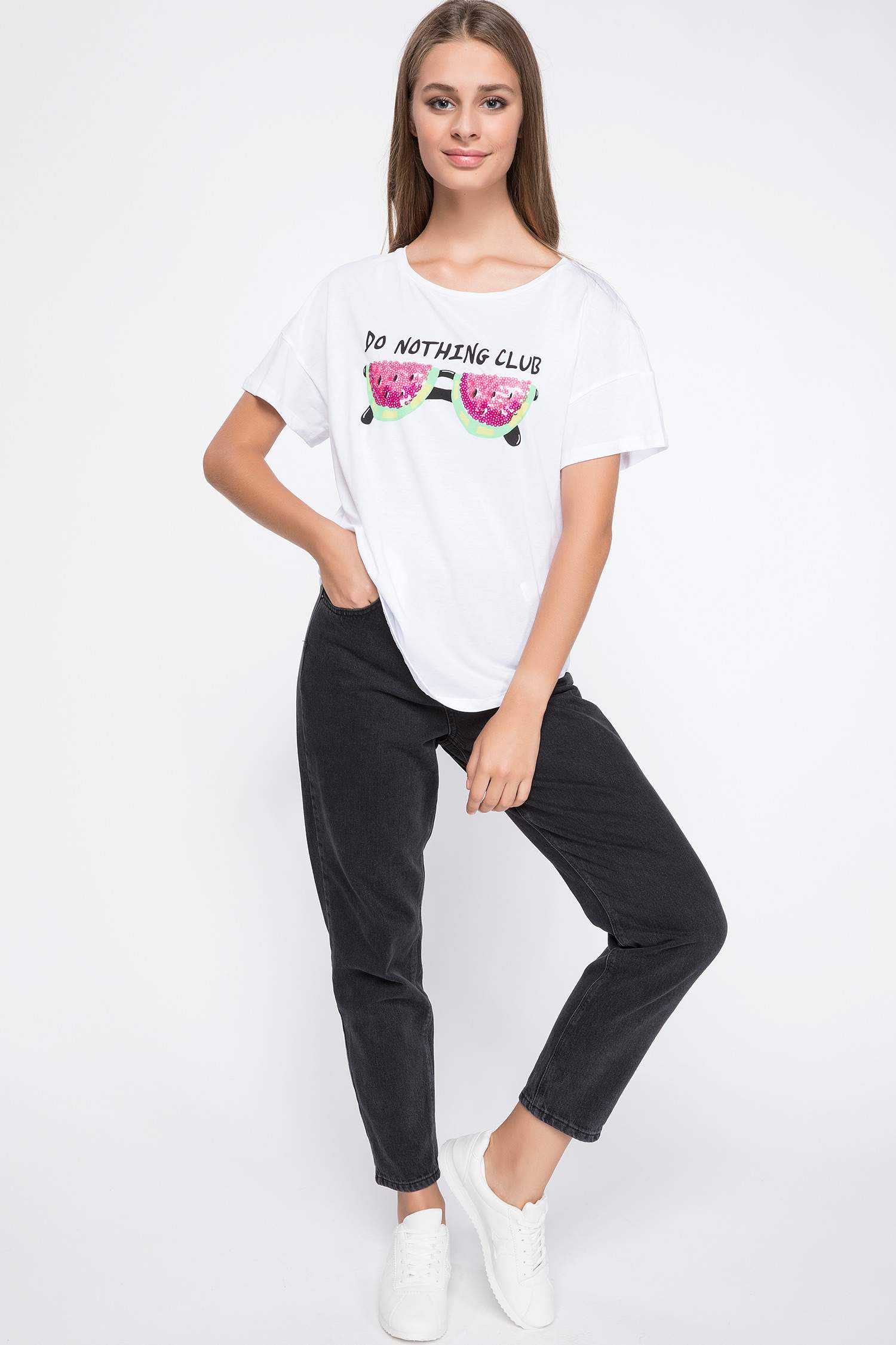 Defacto Slogan Baskılı T-shirt. 2