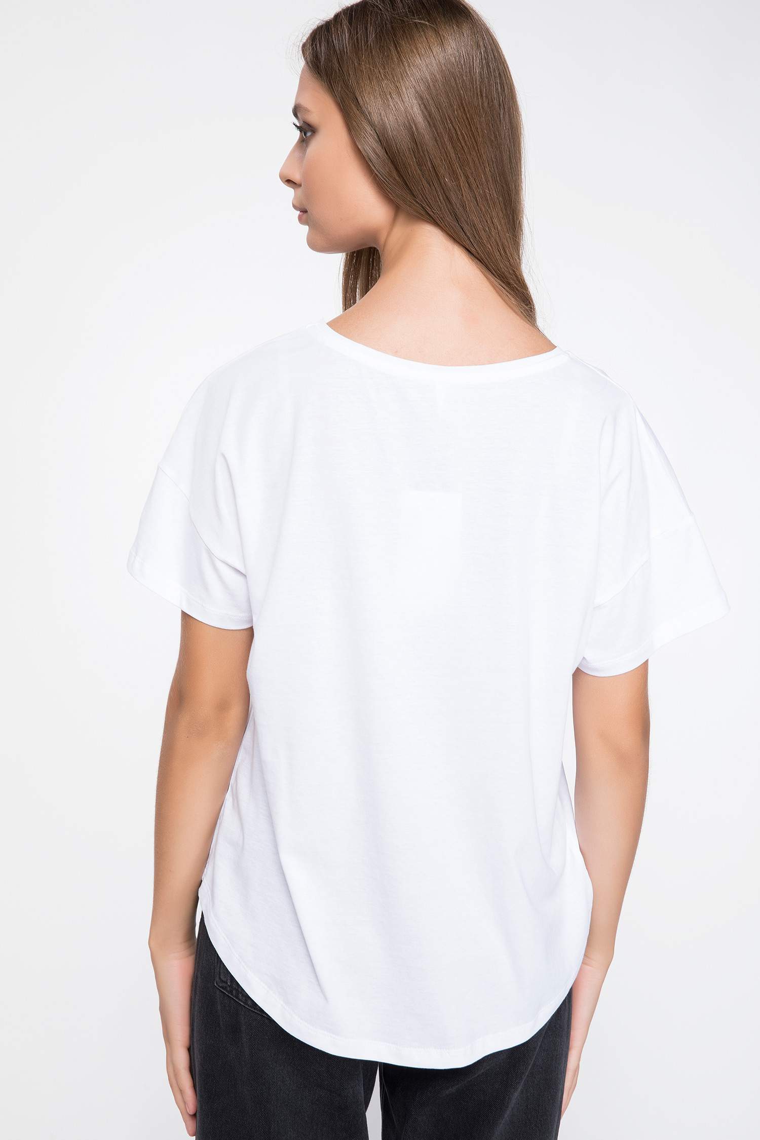 Defacto Slogan Baskılı T-shirt. 4