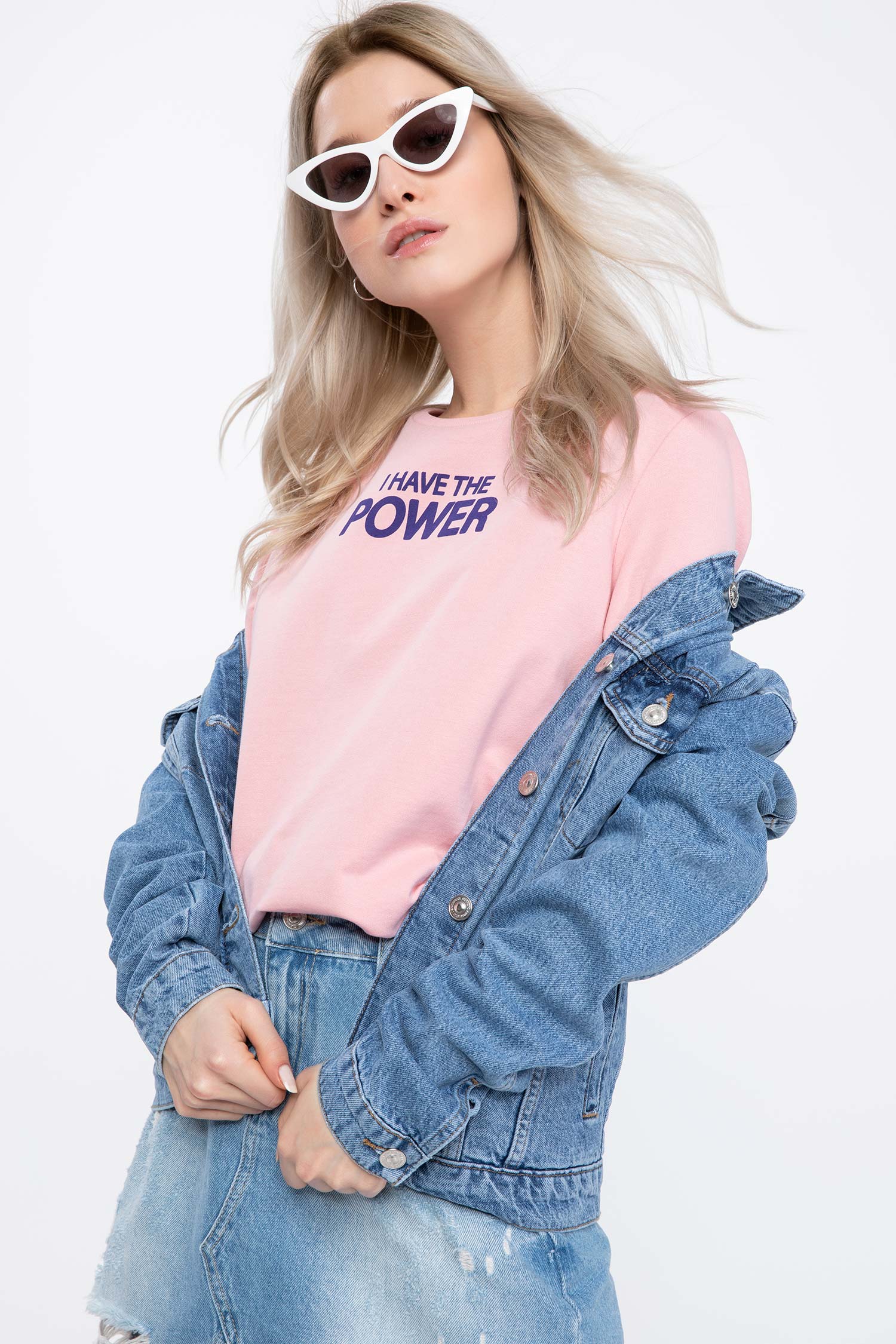 Defacto Slogan Baskılı Sweatshirt. 1