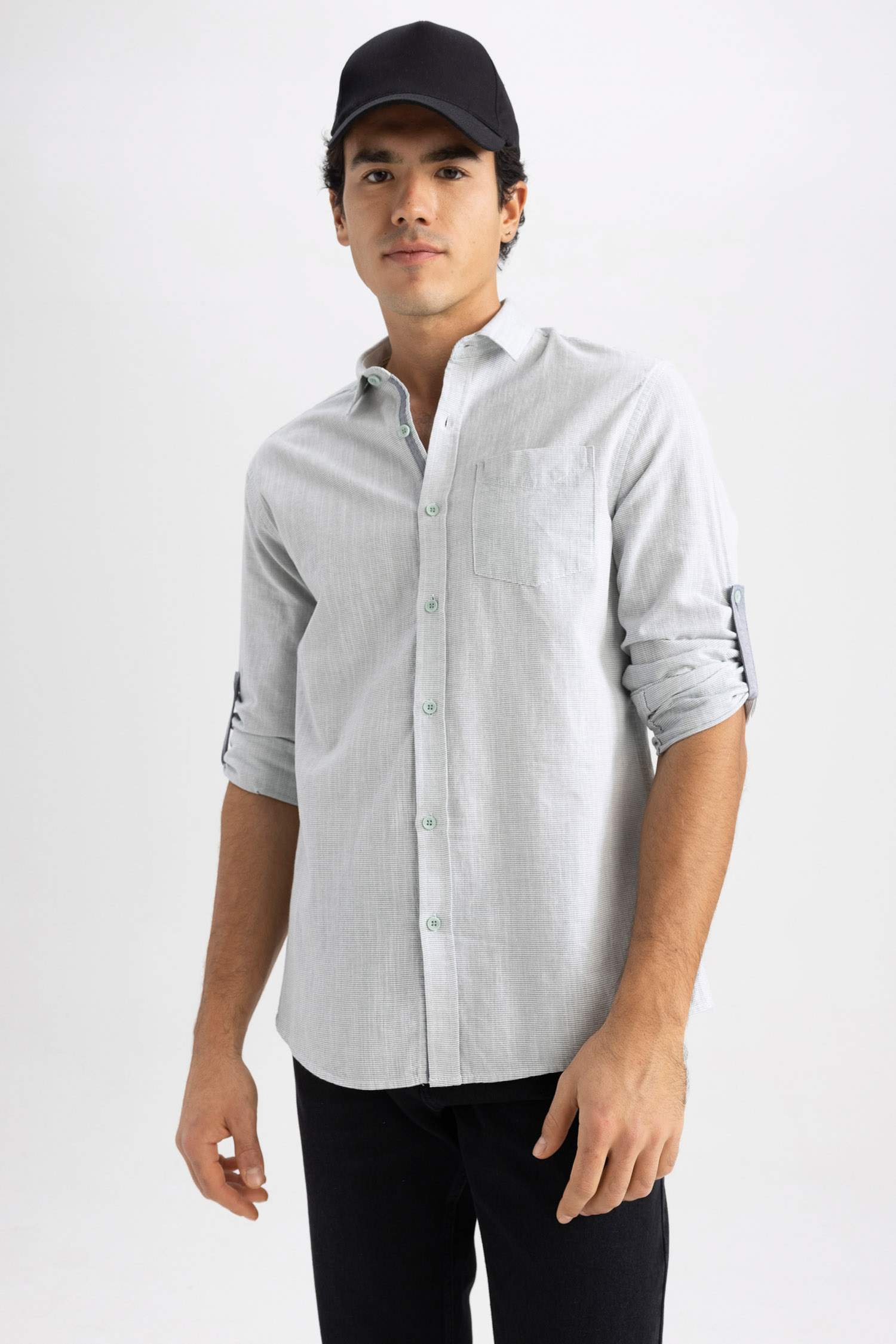 слим пішімі Ұзын жеңді көйлек