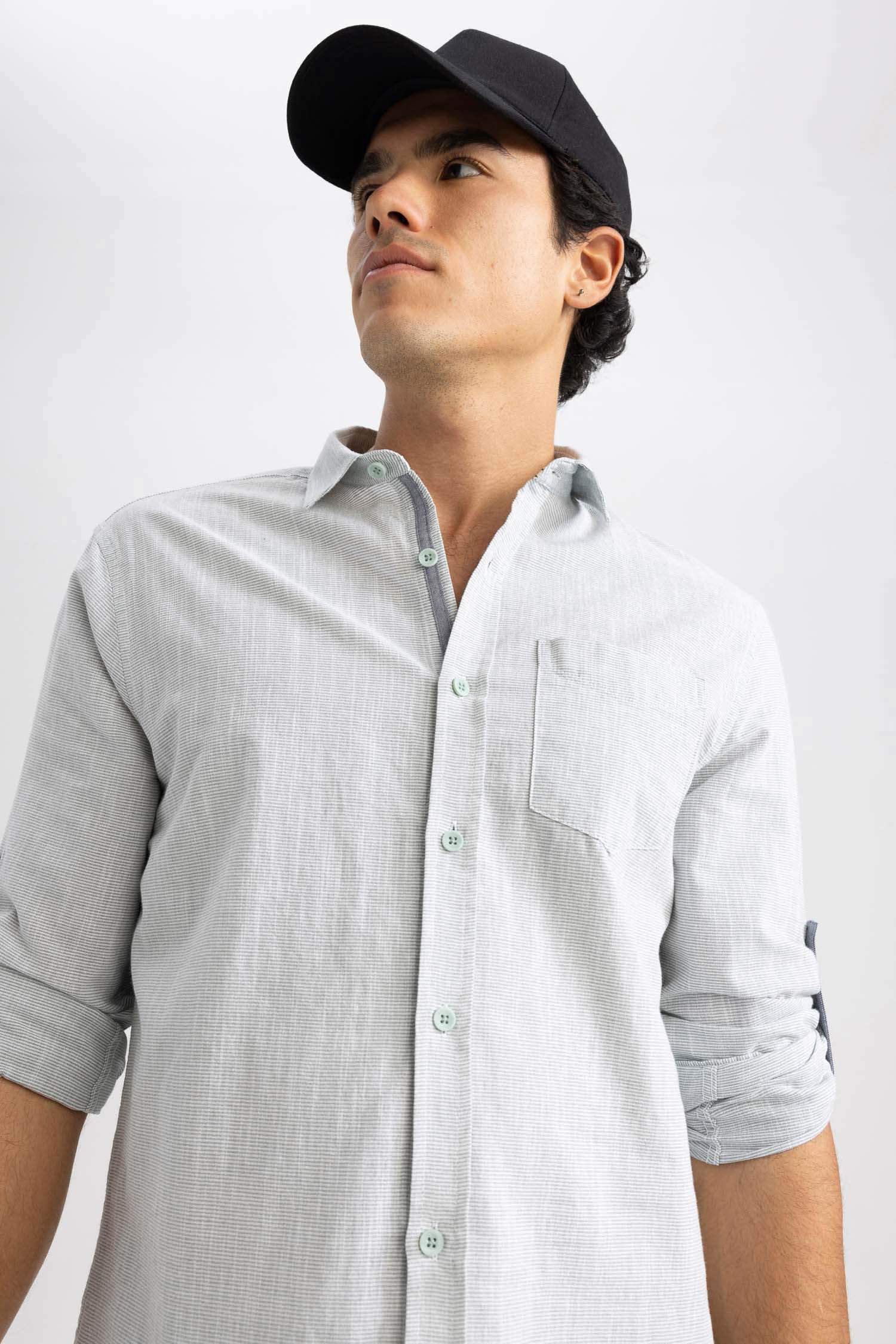 слим пішімі Ұзын жеңді көйлек