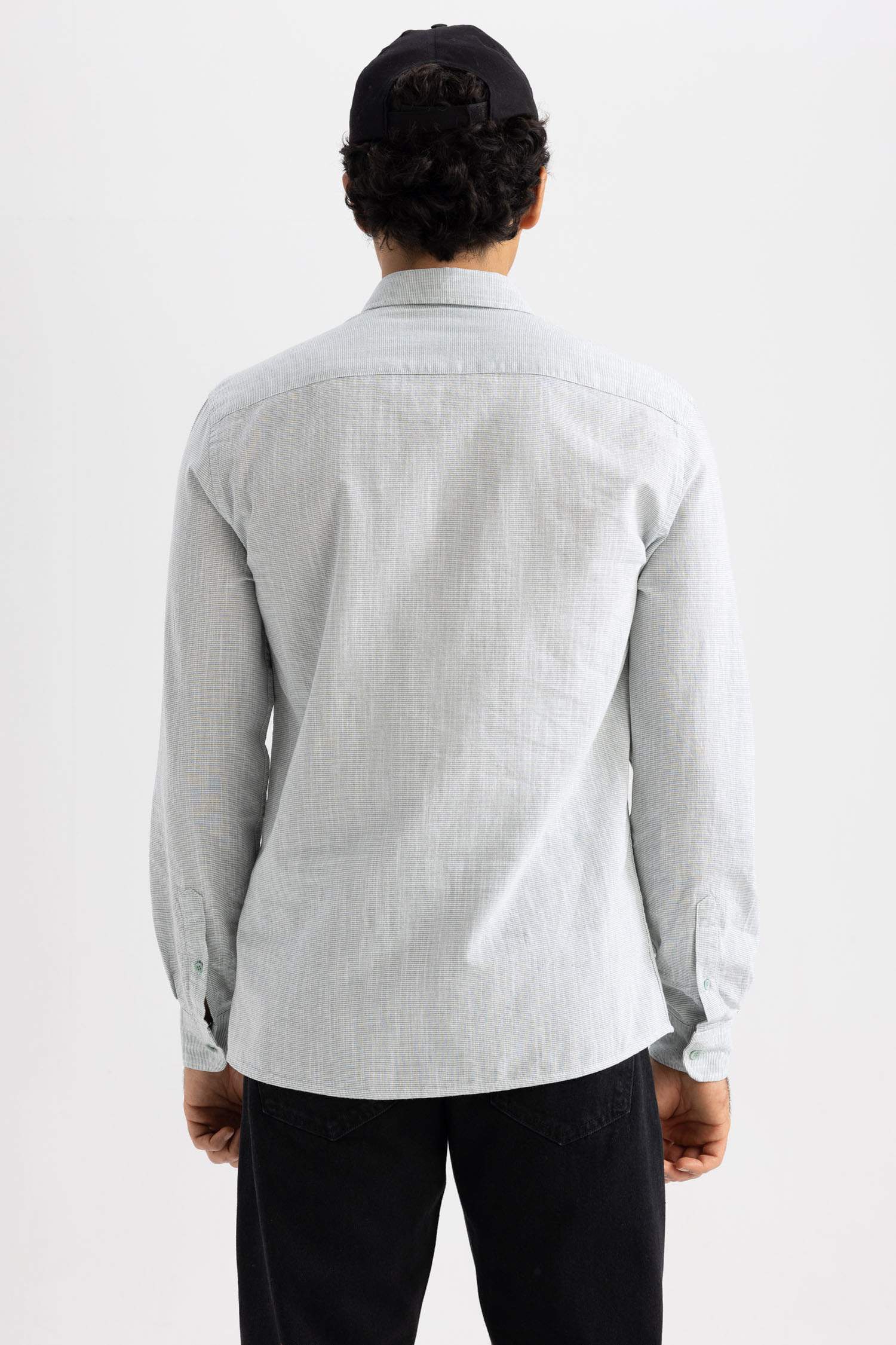 слим пішімі Ұзын жеңді көйлек