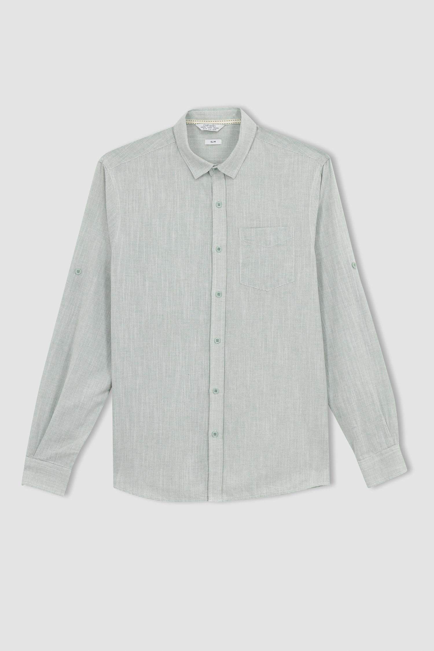 слим пішімі Ұзын жеңді көйлек