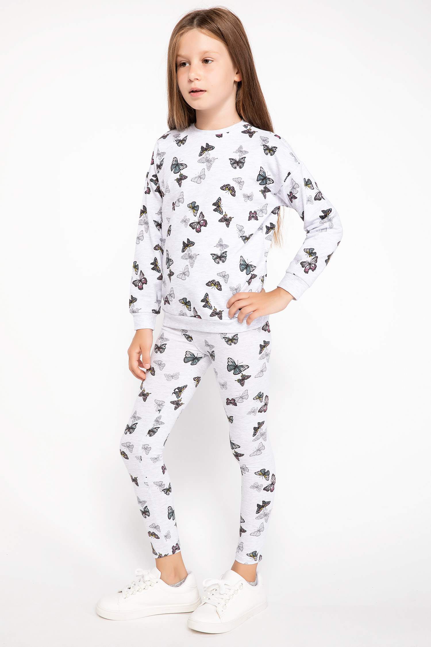 Defacto Kelebek Desenli Sweatshirt. 2