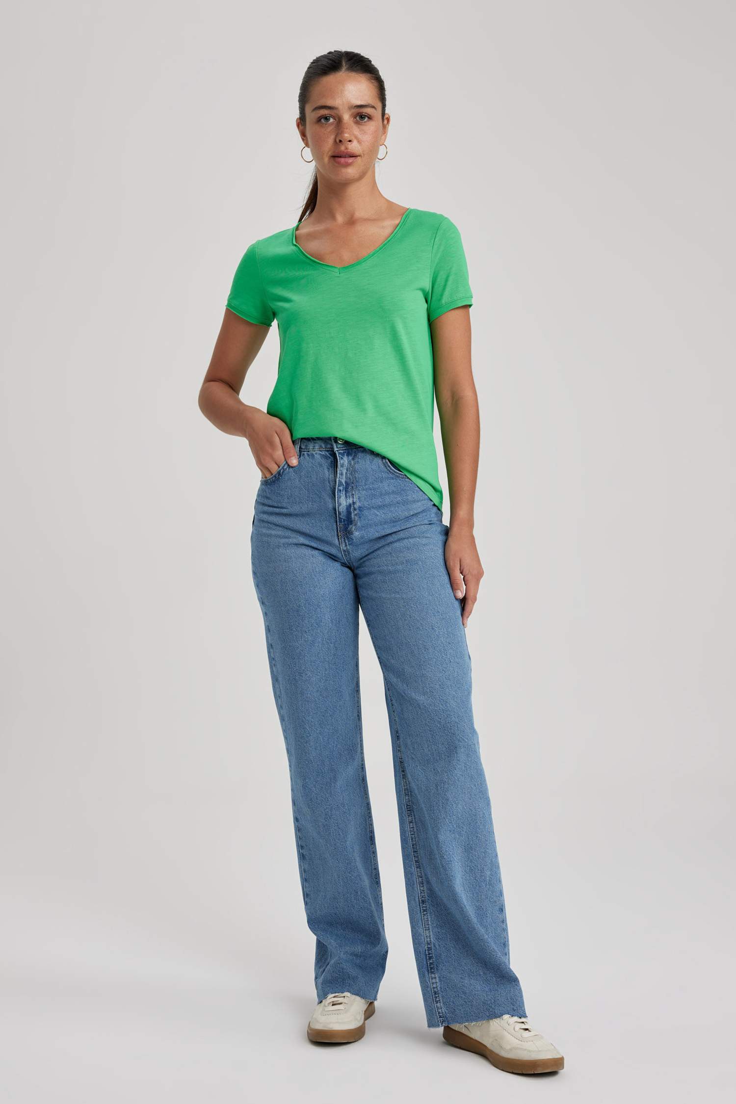 Regular Fit V Neck Short Sleeve T-Shirt