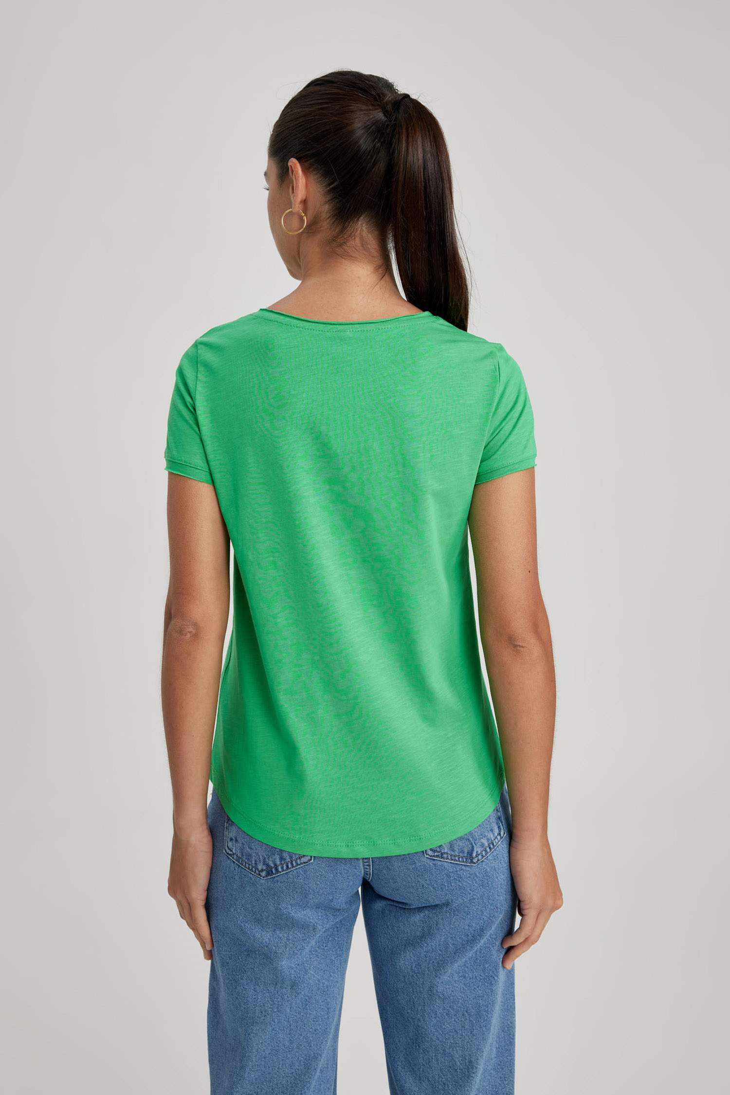 Regular Fit V Neck Short Sleeve T-Shirt