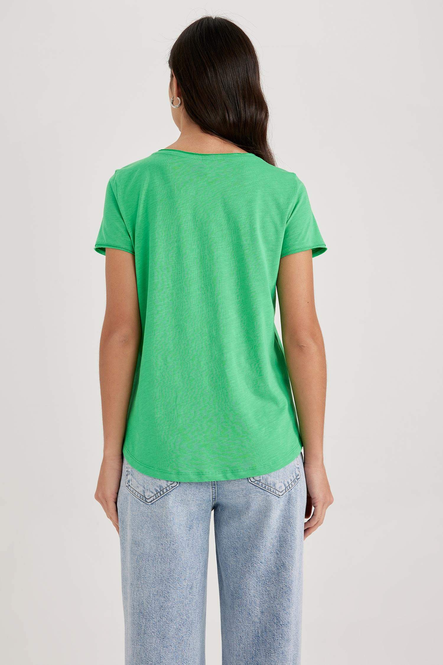 Regular Fit V Neck Short Sleeve T-Shirt