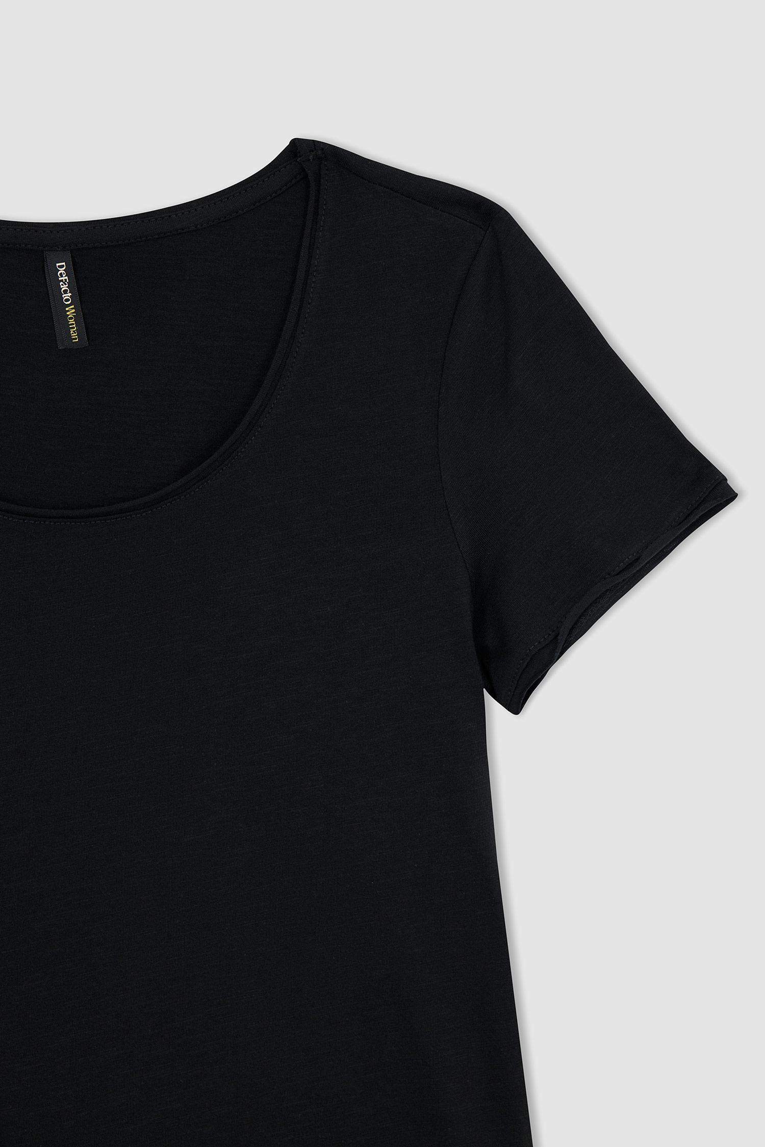 T-Shirt Coton coupe régulière à Manches Courtes