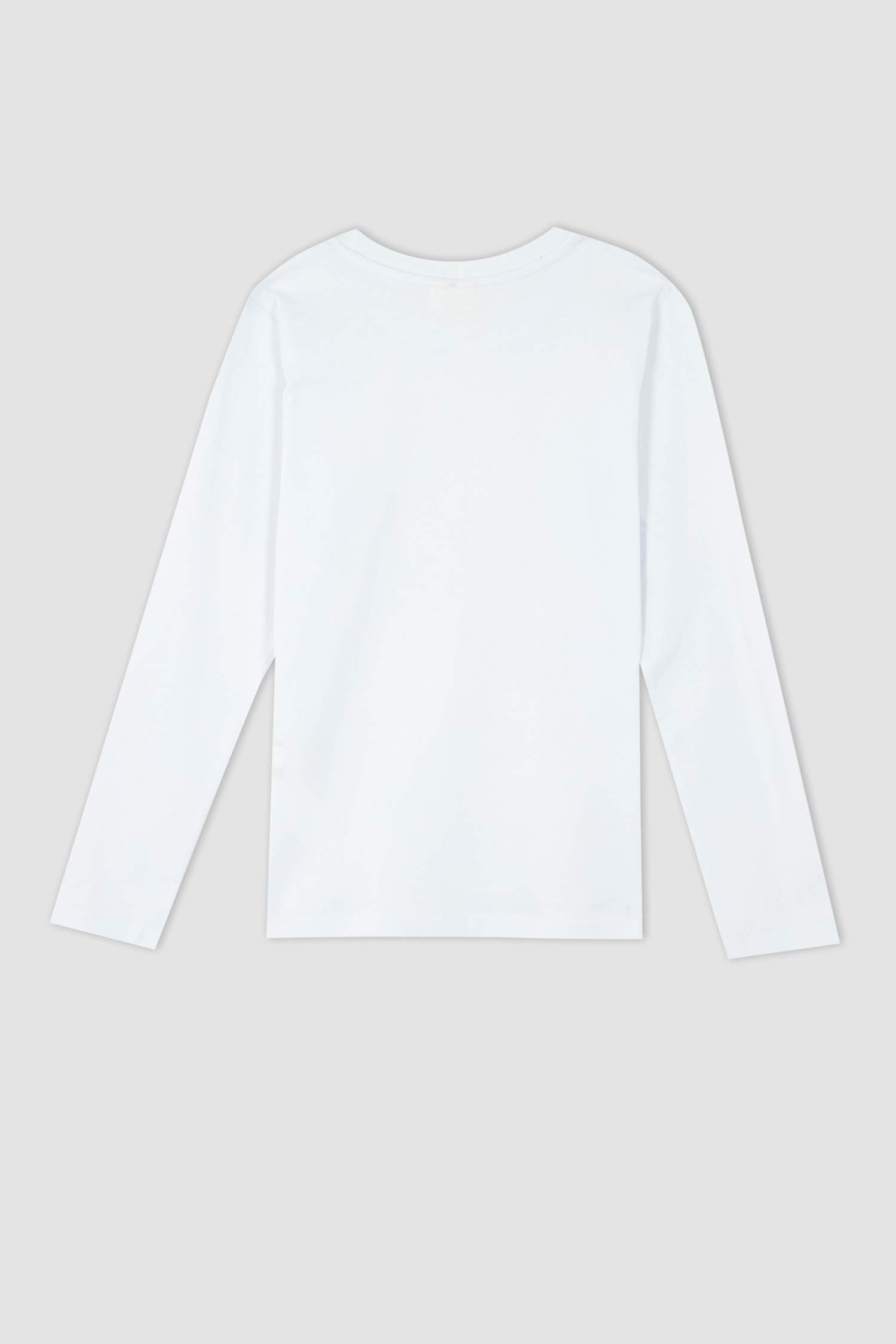 White BOYS & TEENS Boy Regular Fit Long Sleeve T-Shirt 2378541 | DeFacto