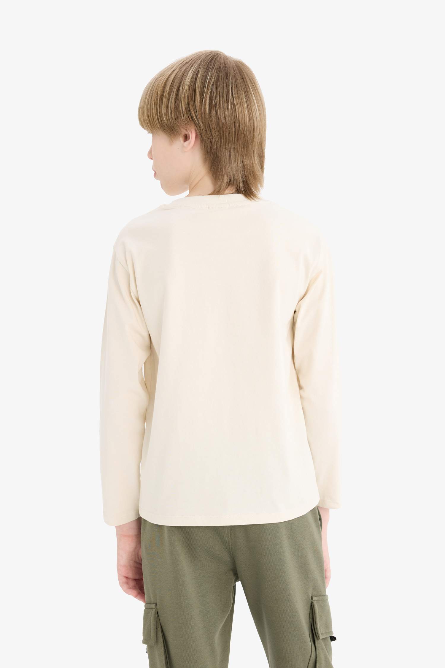 Boy Crew Neck Long Sleeve Basic T-Shirt