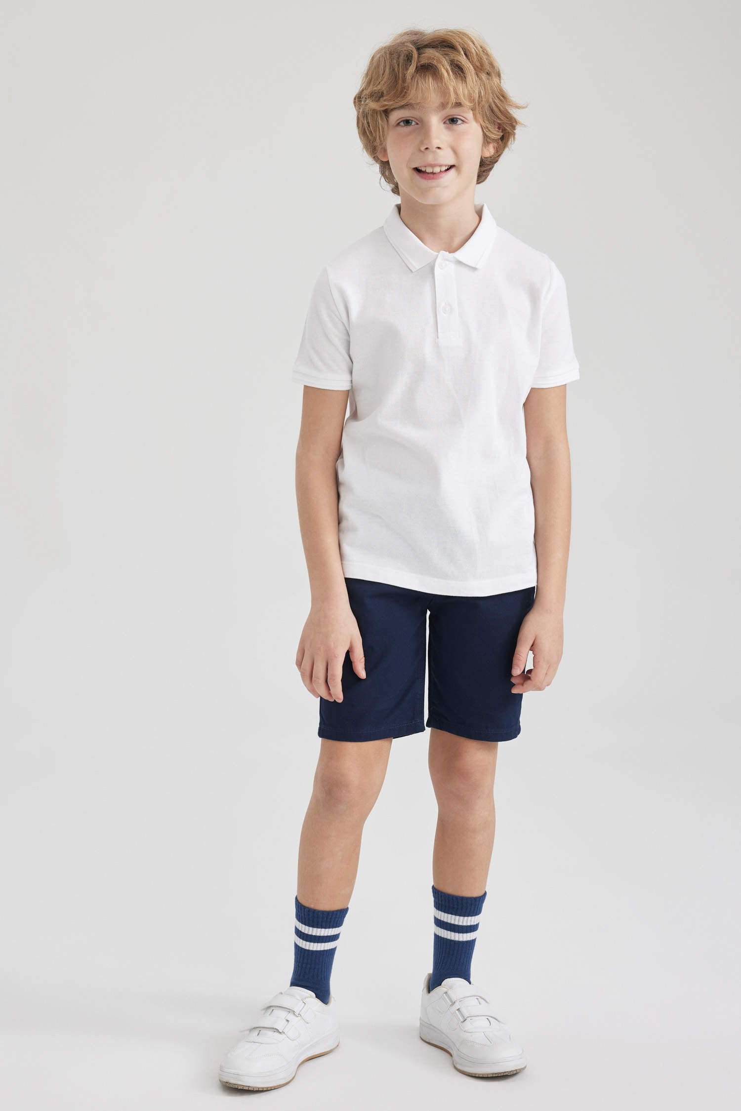 White BOYS & TEENS Boy Short Sleeve Polo T-Shirt 1434971 | DeFacto
