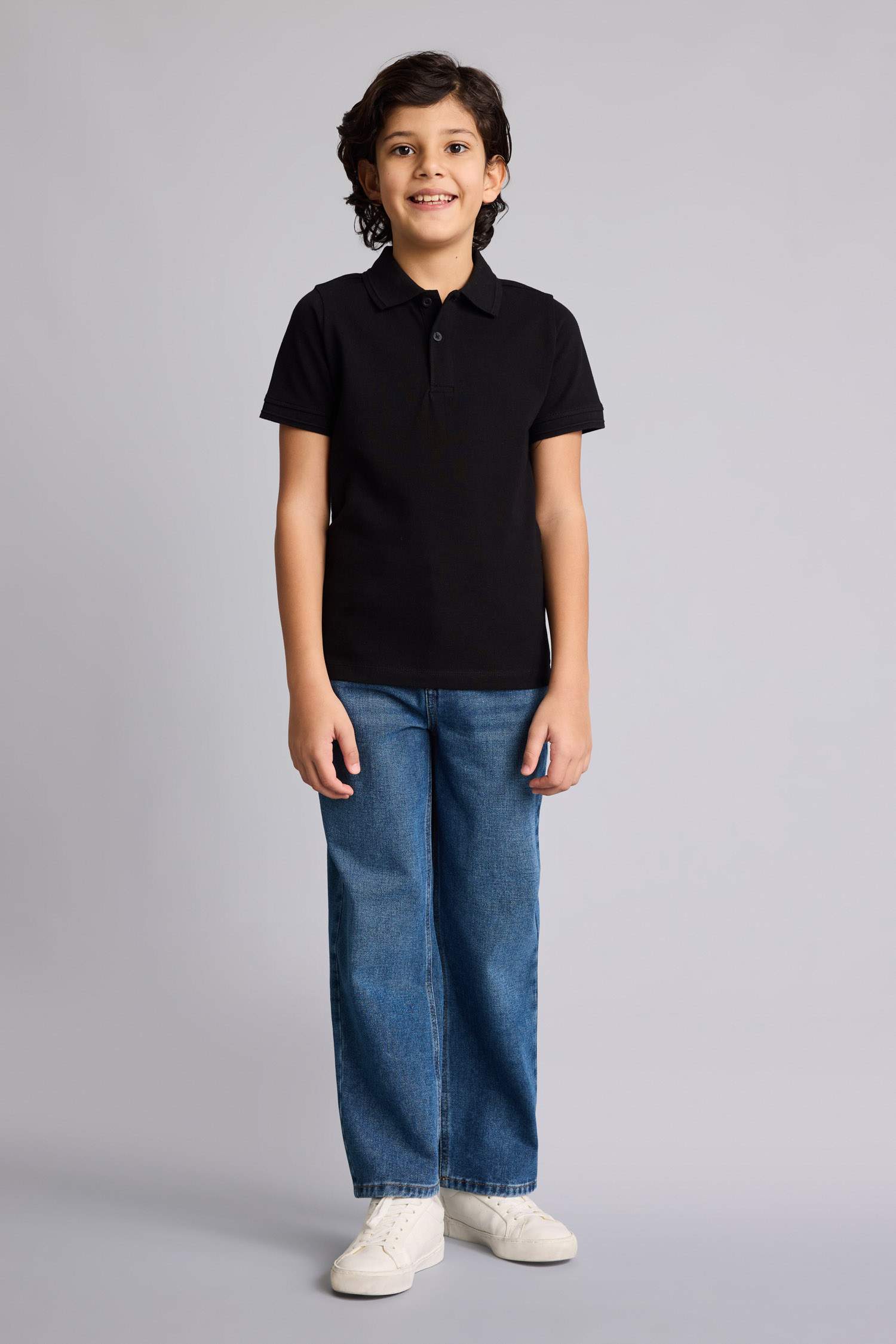 Базовая футболка-поло с коротким рукавом для мальчиков