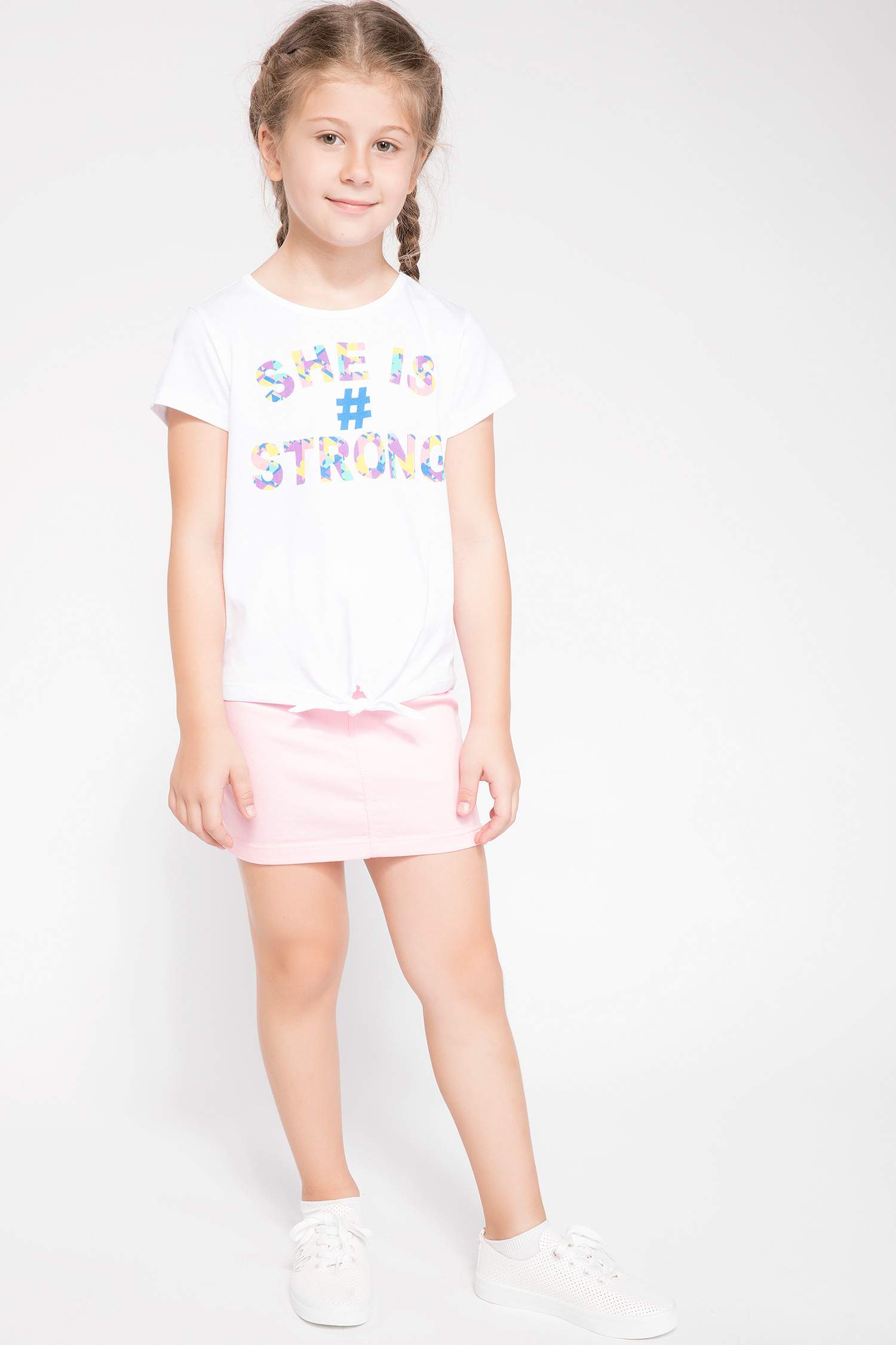 Defacto Beli Bağlamalı Yazı Baskılı T-shirt. 2