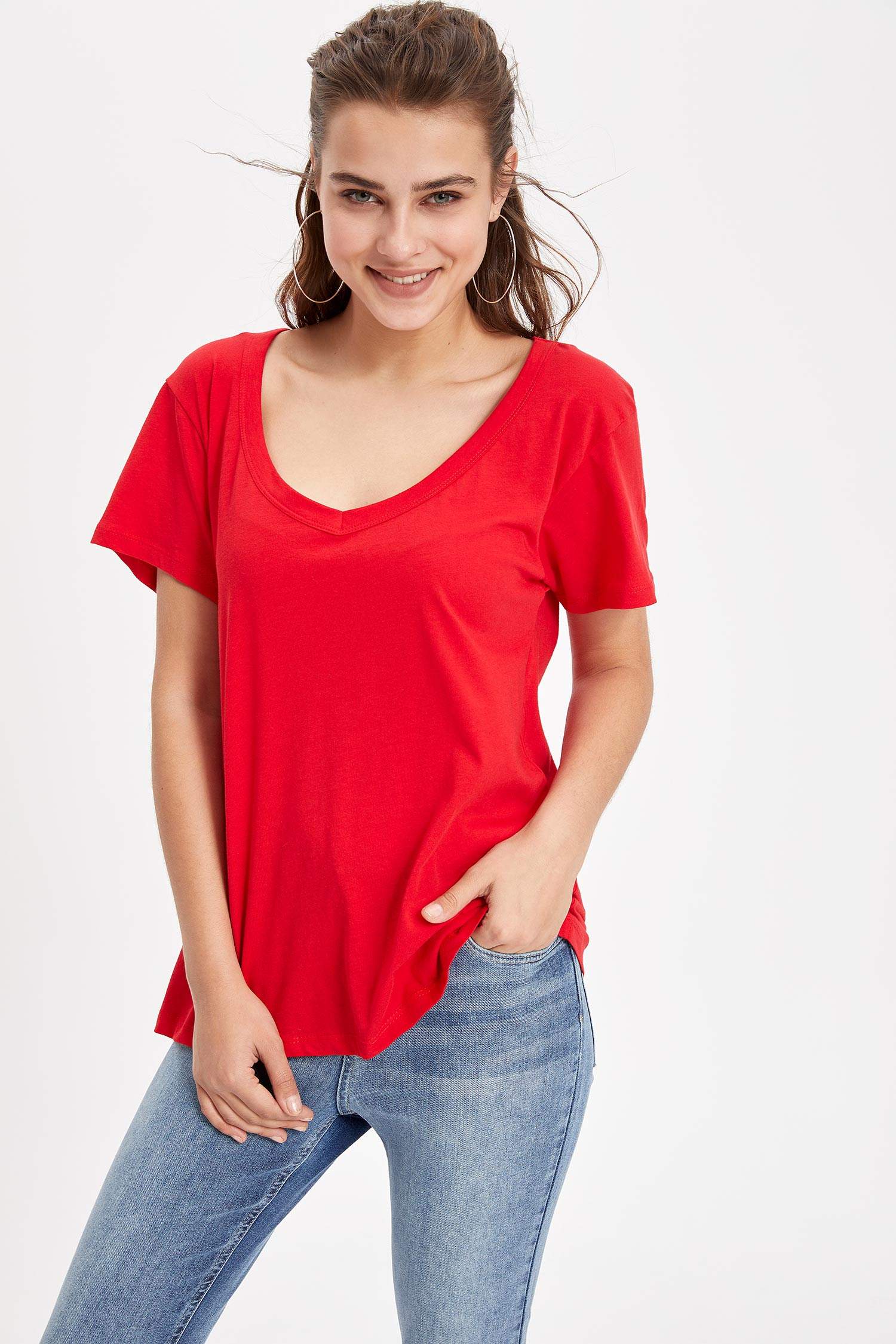 Defacto Kısa Kollu T-shirt. 1