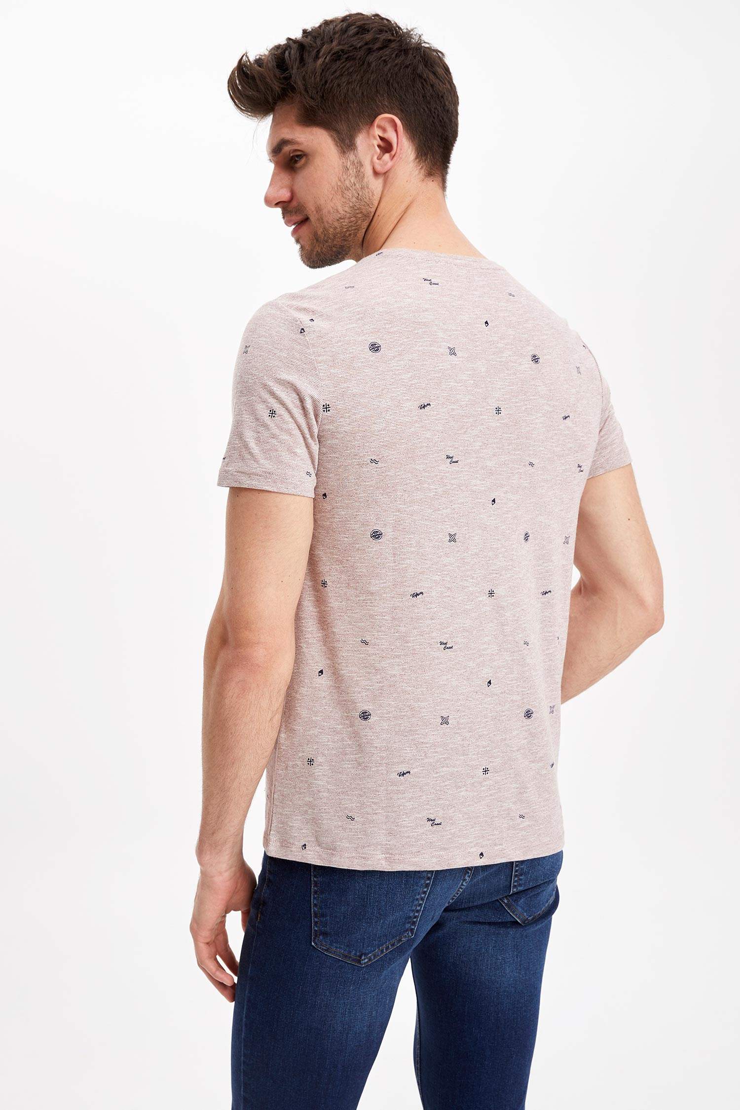 Defacto Desenli Slim Fit T-shirt. 4