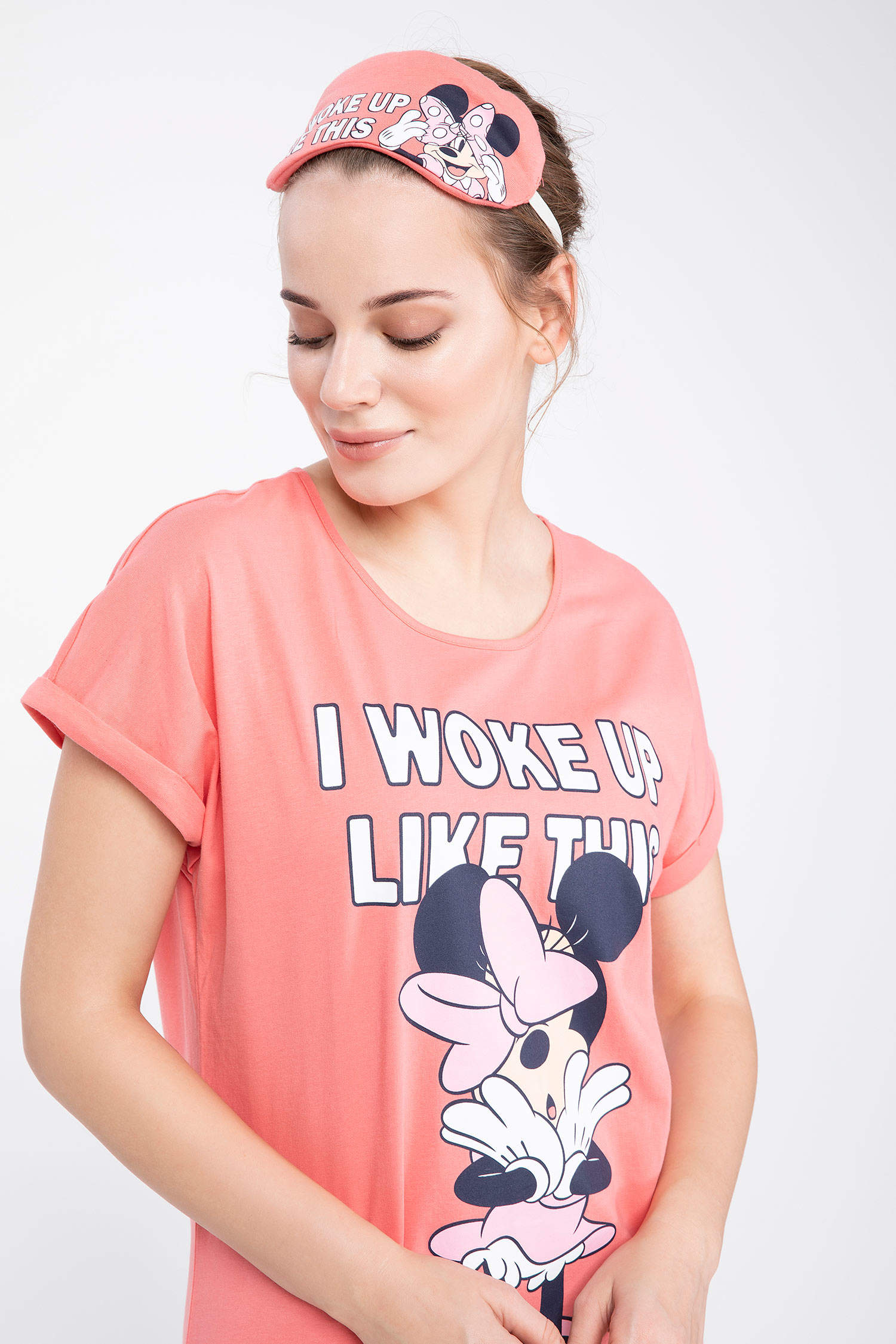 Defacto Disney Mickey & Minnie Lisanslı Standart Fit Elbise. 2
