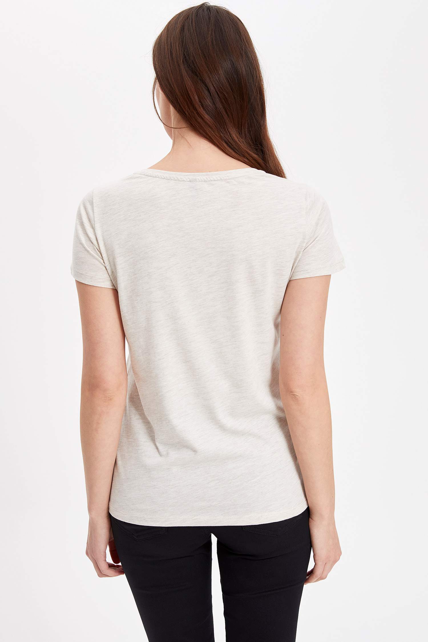Defacto Kalp Baskılı Kısa Kollu T-shirt. 4