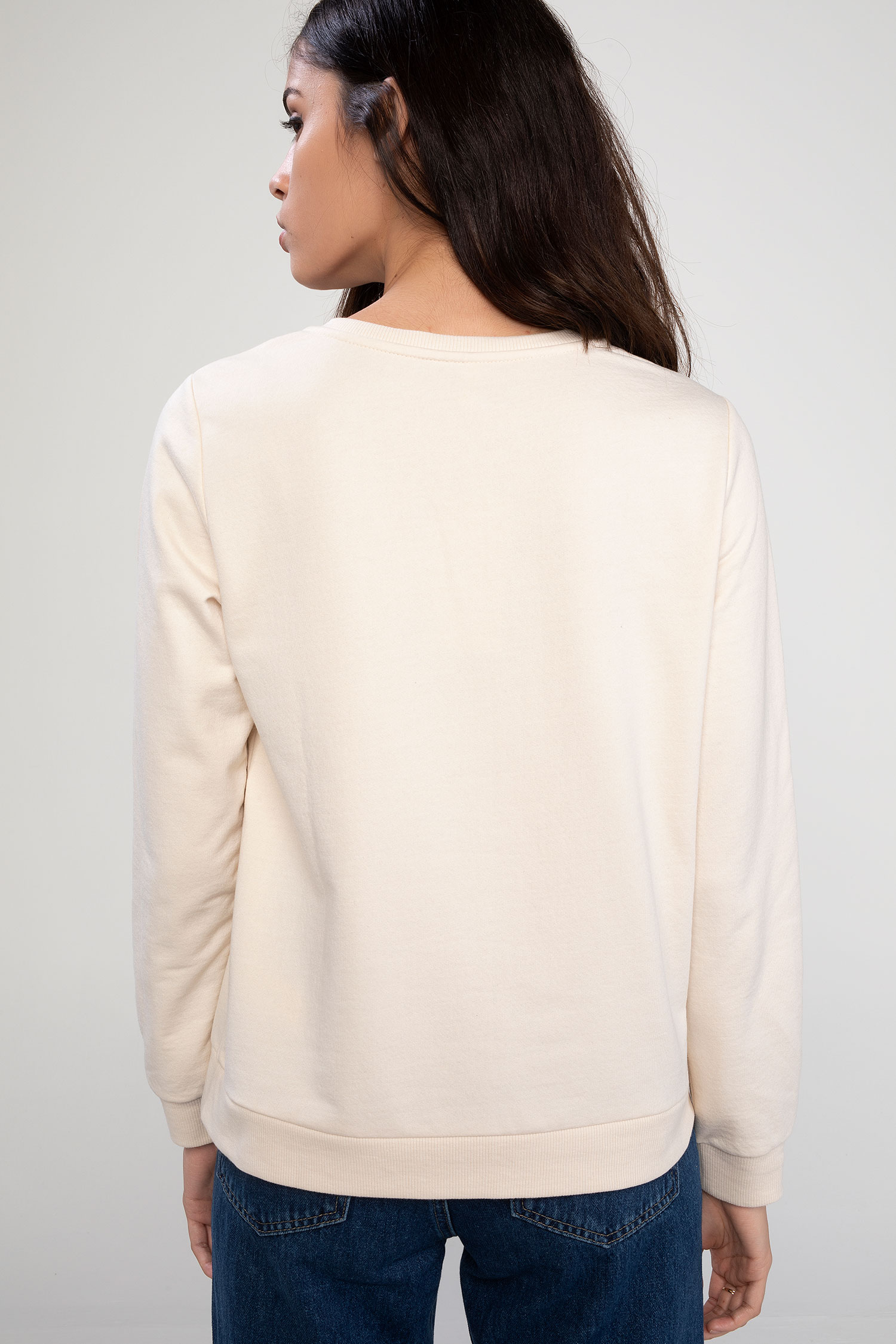 Defacto Slogan Baskılı Sweatshirt. 4