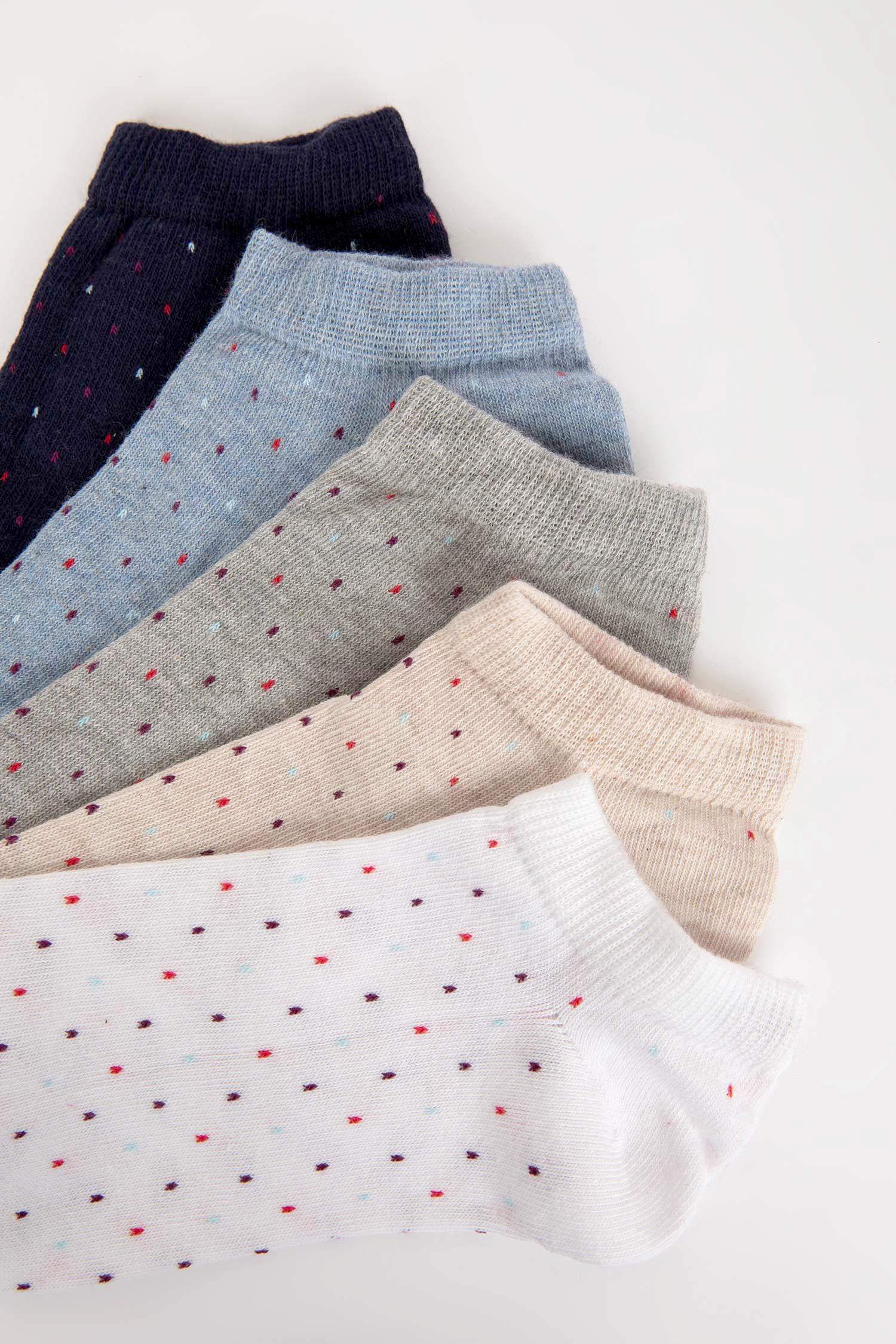 Patterned 5 Pack Booties Socks