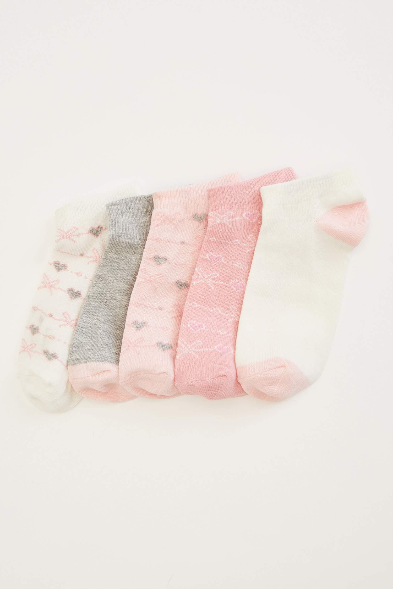 Kız Çocuk 5'li Pamuklu Patik Çorap