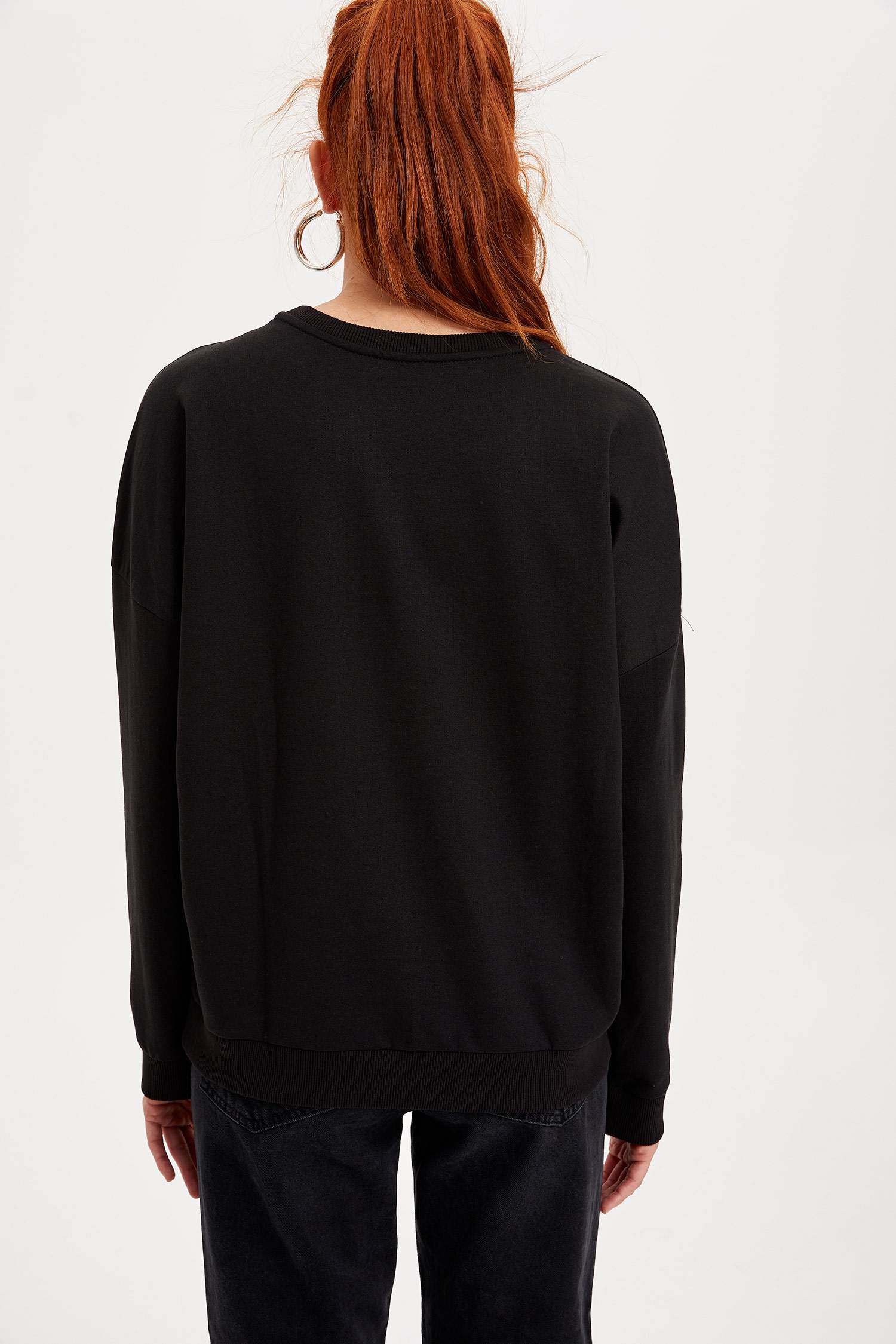 Defacto Bilekleri Büzgülü Sweatshirt. 4