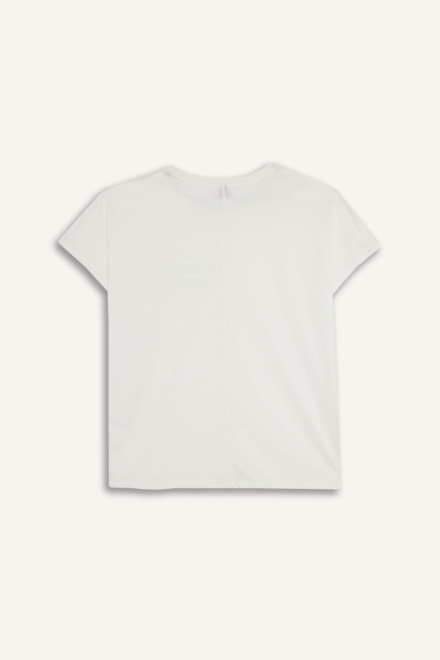 Футболка с круглым вырезом и коротким рукавом с принтом