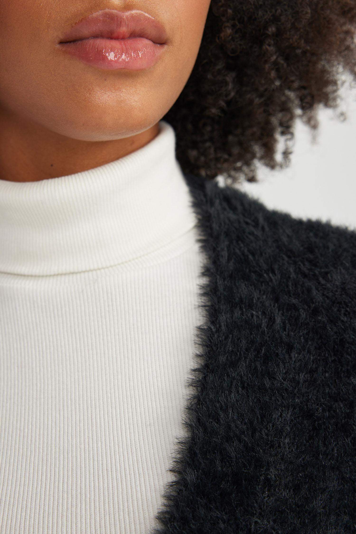 Oversize Geniş Kalıp V Yaka Triko Hırka