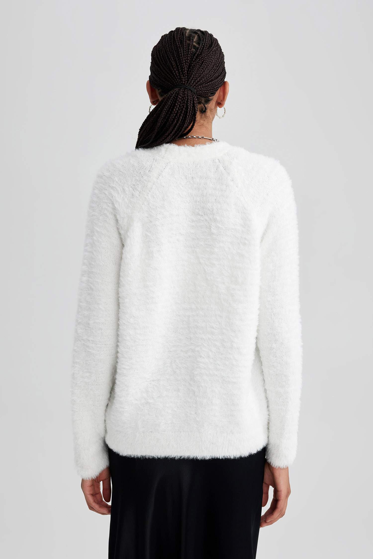 Oversize Geniş Kalıp V Yaka Triko Hırka