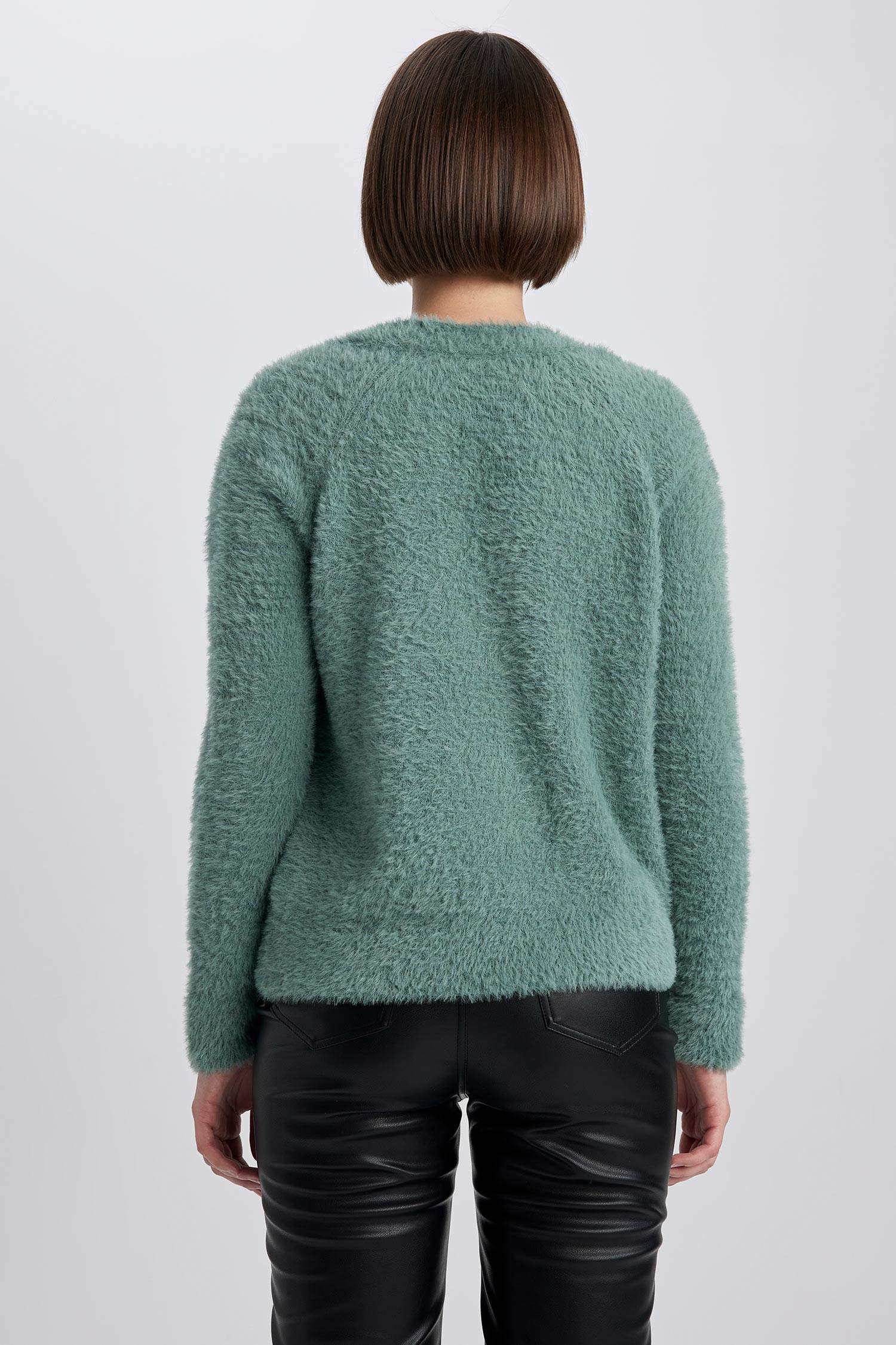 Oversize Geniş Kalıp V Yaka Triko Hırka