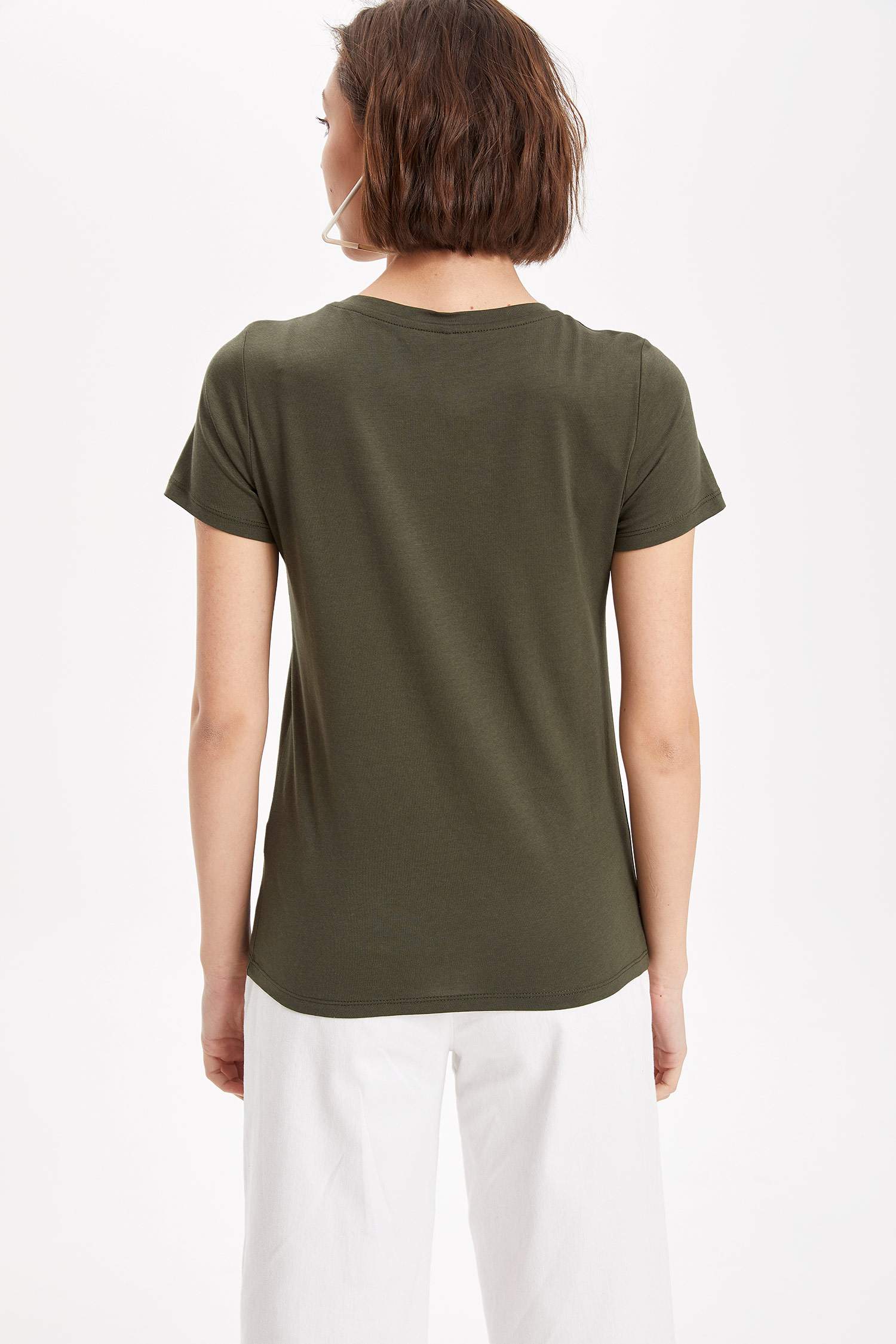 Defacto Baskılı Kısa Kollu T-shirt. 4