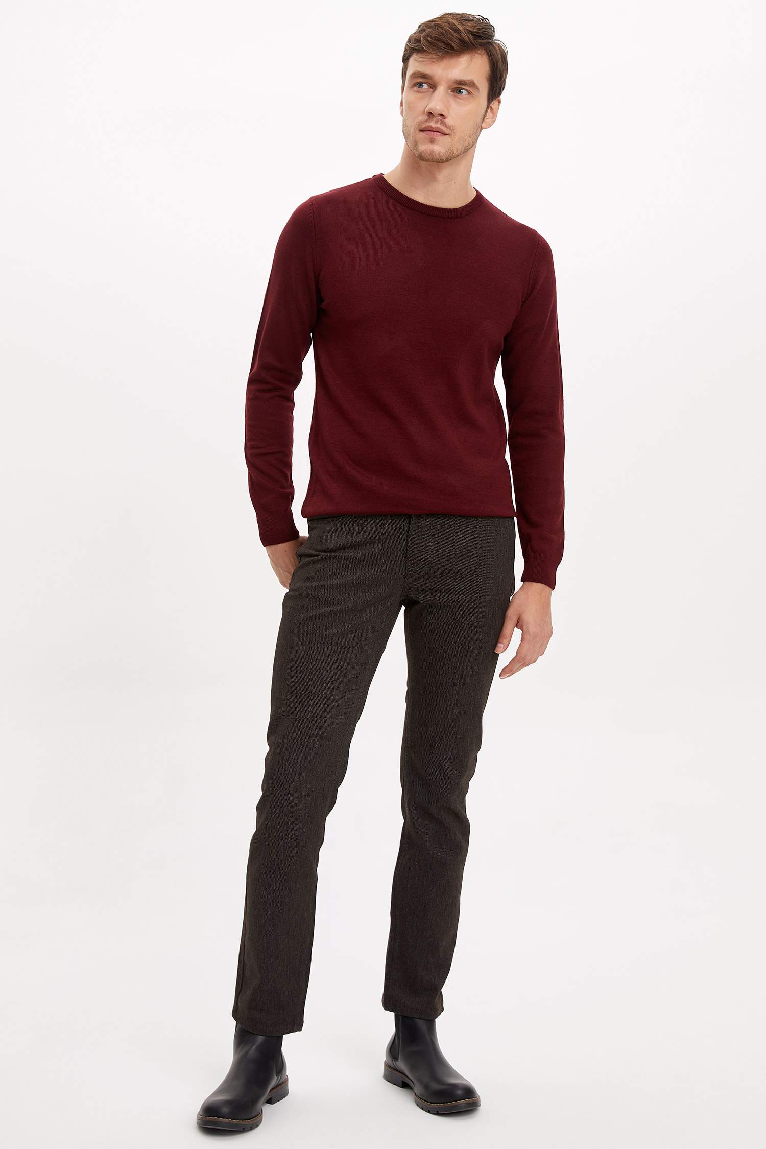 Defacto Slim Fit Basic Kaşmir Kazak. 2