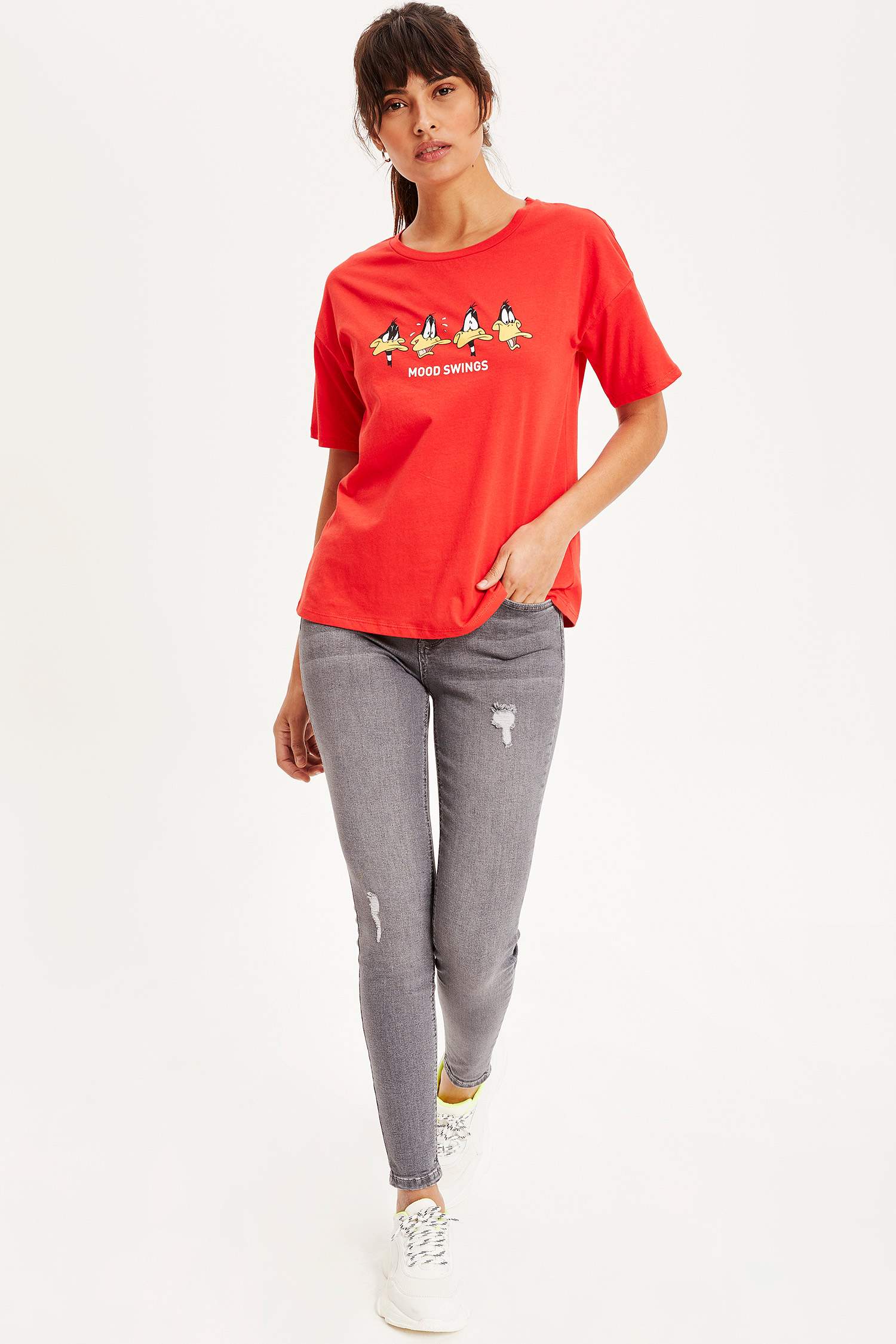 Defacto Looney Tunes Lisanslı T-shirt. 2