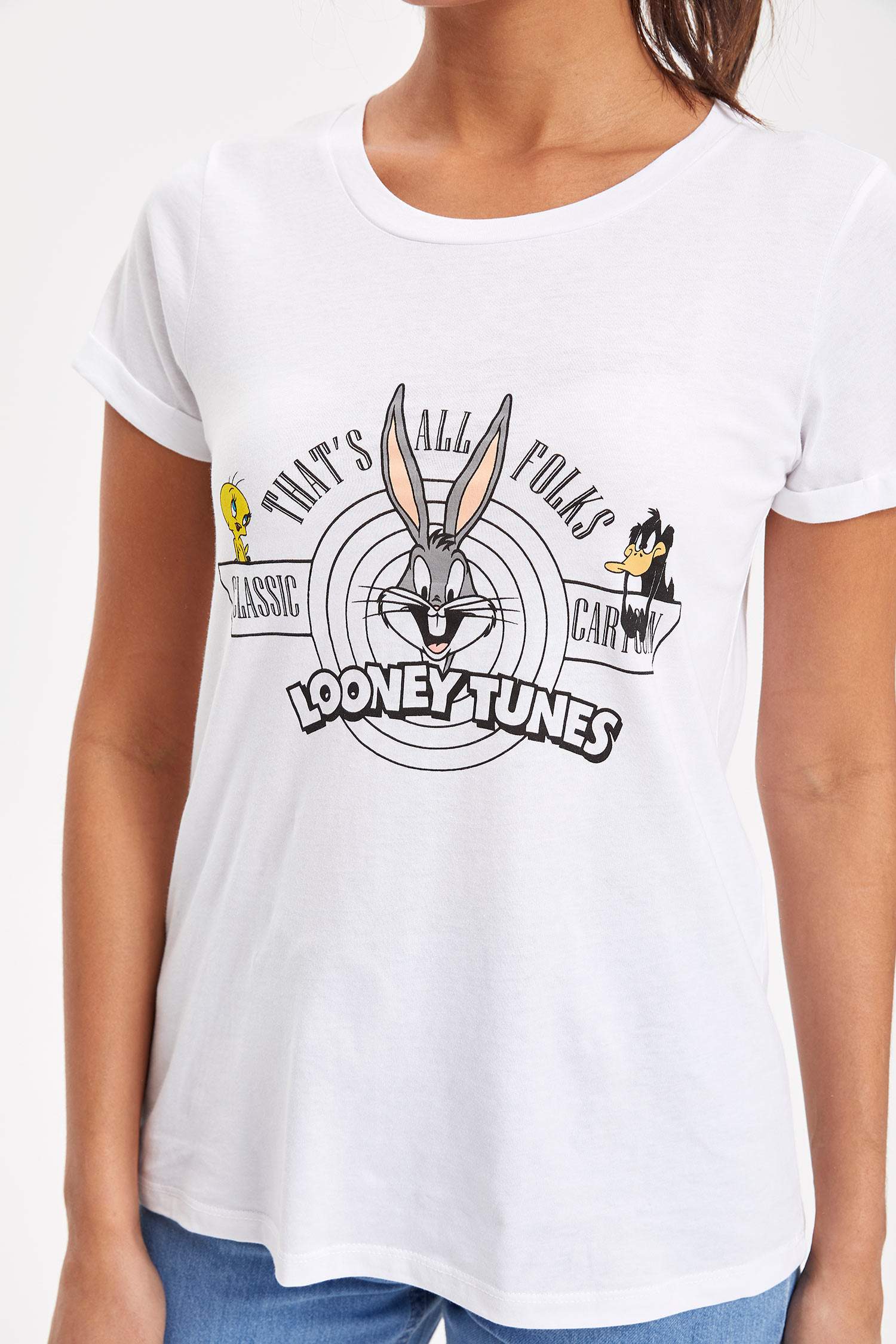 Defacto Looney Tunes Lisanslı T-Shirt. 3