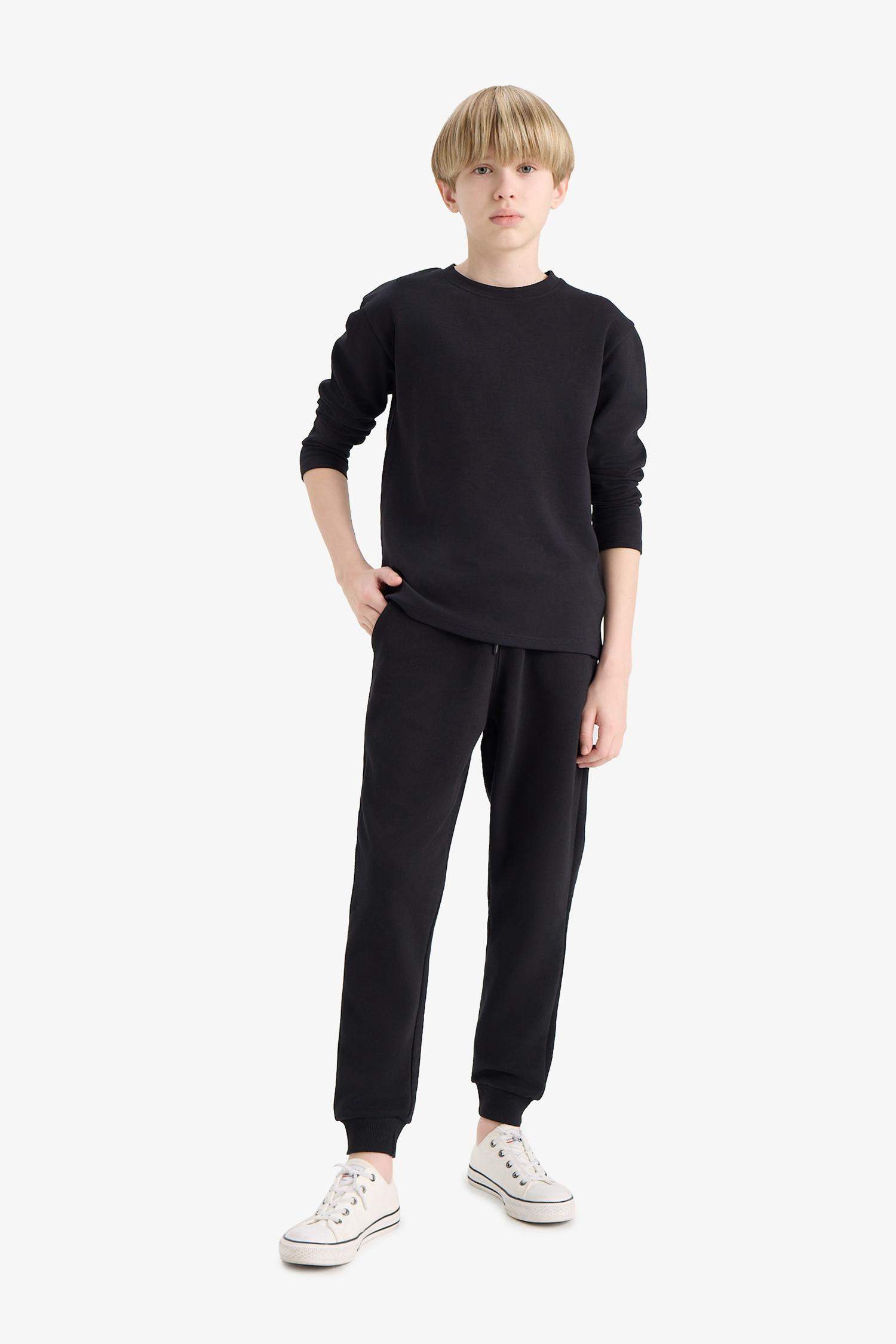 بنطرون بجامة رياضي ولادي جوجر قصة عادية وخصر مطاطي