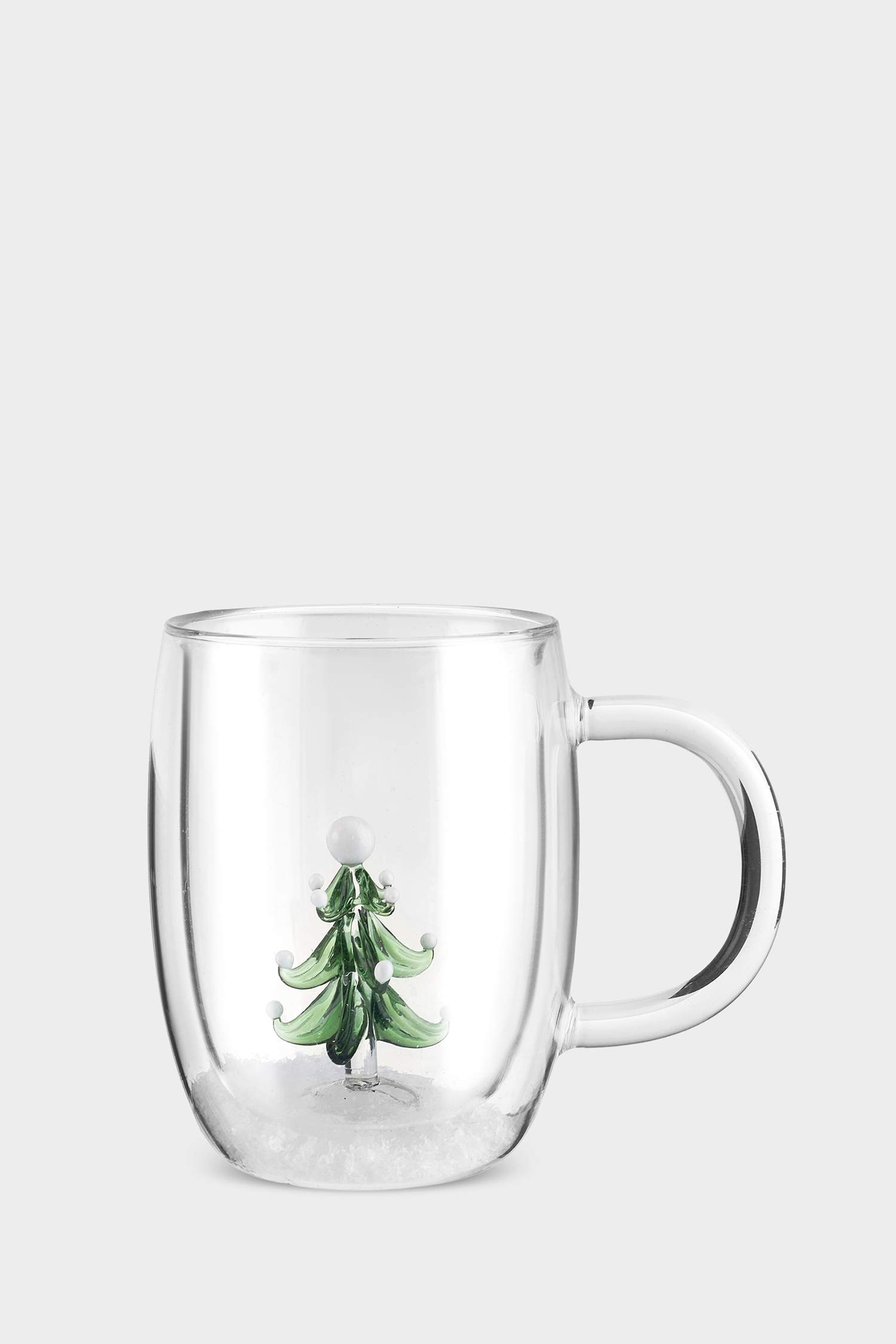 KARACA X DEFACTO NEW YEAR 26 PIA FROSTY PINE TREE ÇİFT CİDARLI 350 ML KUPA