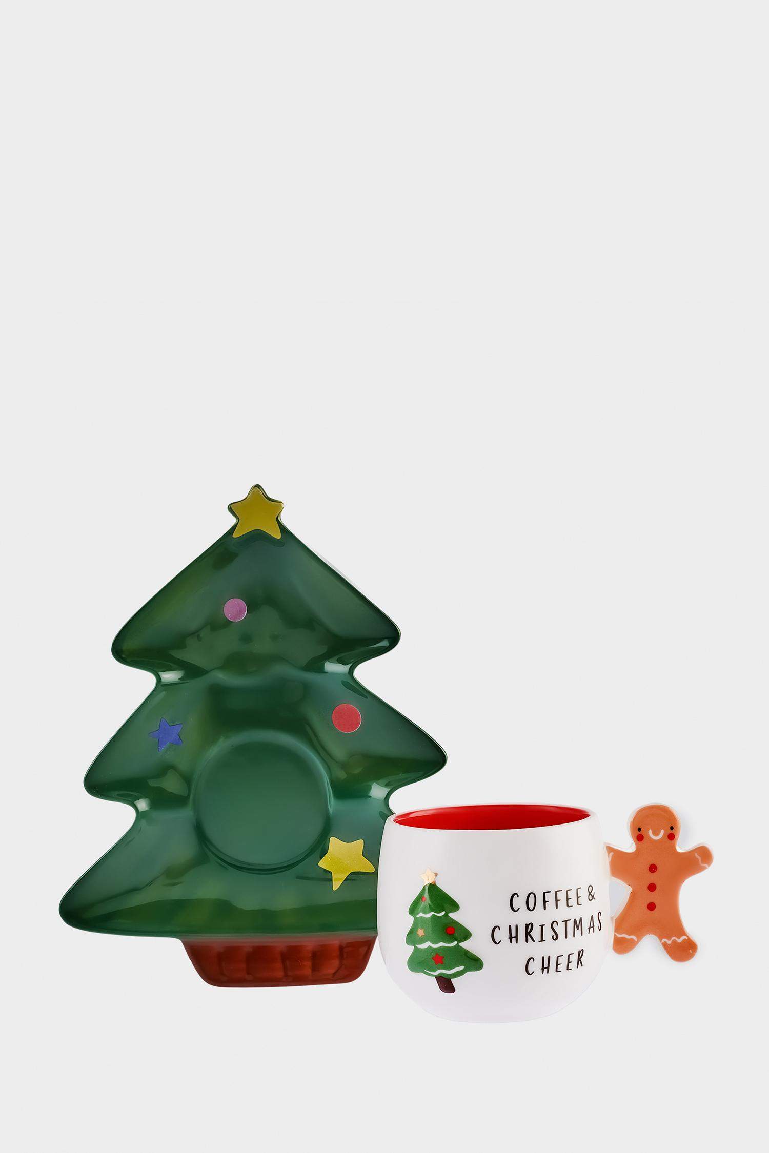 KARACA NEW YEAR 26 ÇAY FİNCANI VE ÇAM AĞACI TABAĞI