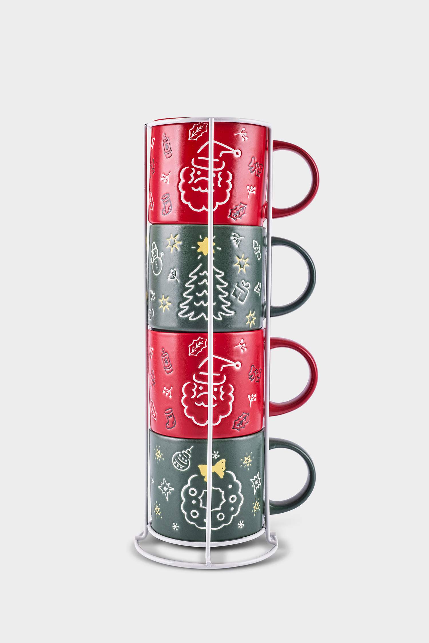 KARACA X DEFACTO NEW YEAR 26 ANGEL 4 KİŞİLİK STANDLI MUG SETİ