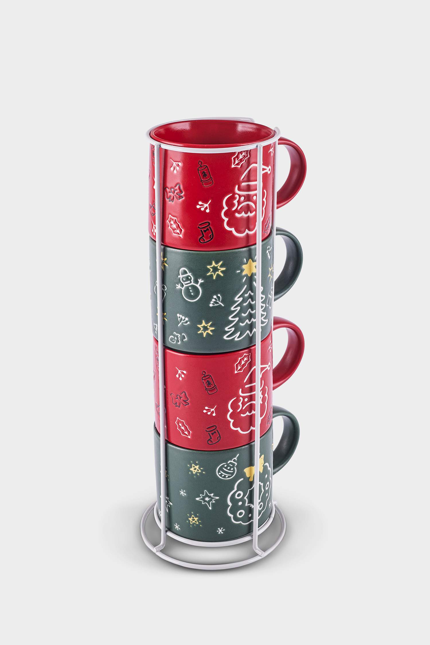 KARACA X DEFACTO NEW YEAR 26 ANGEL 4 KİŞİLİK STANDLI MUG SETİ