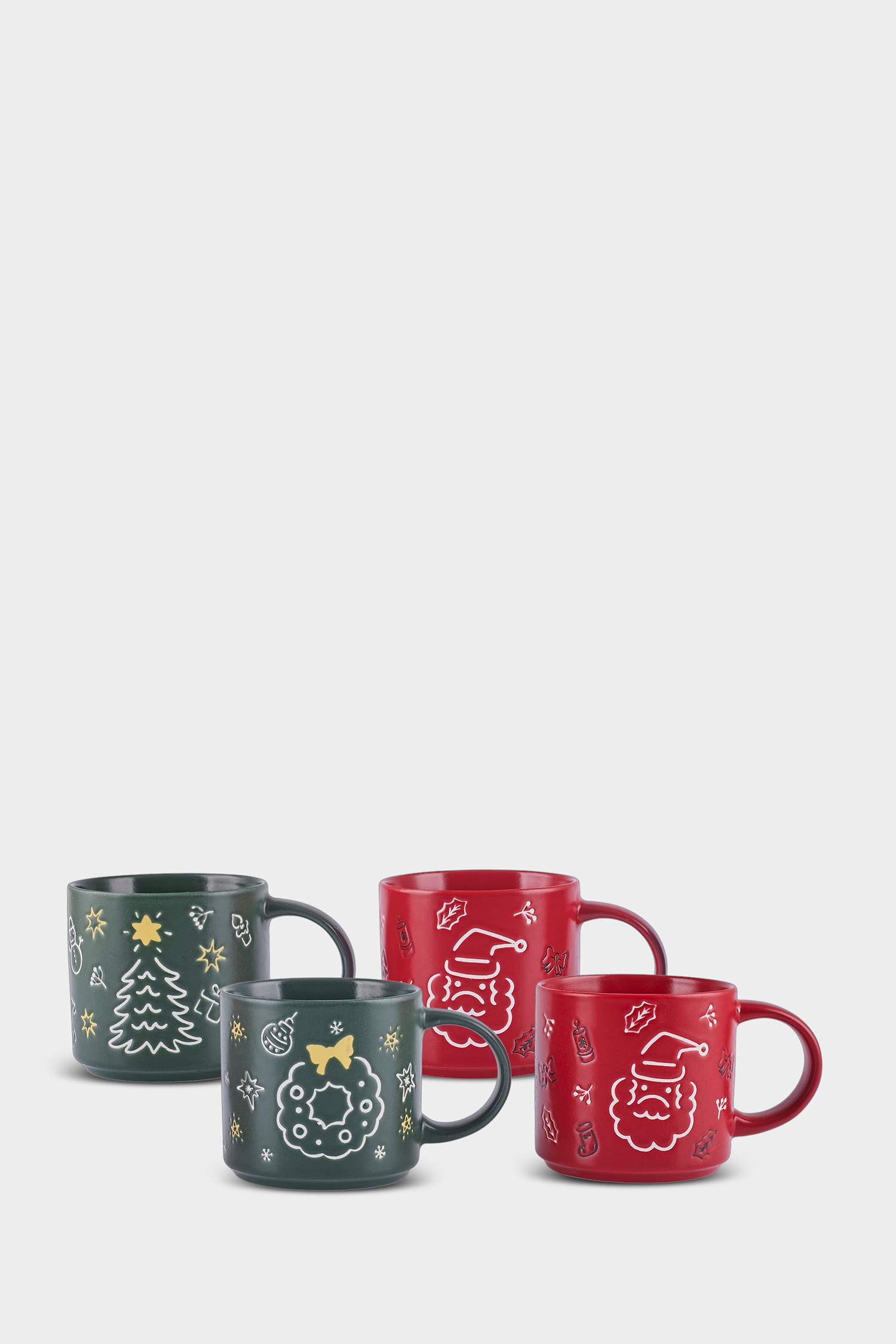 KARACA X DEFACTO NEW YEAR 26 ANGEL 4 KİŞİLİK STANDLI MUG SETİ