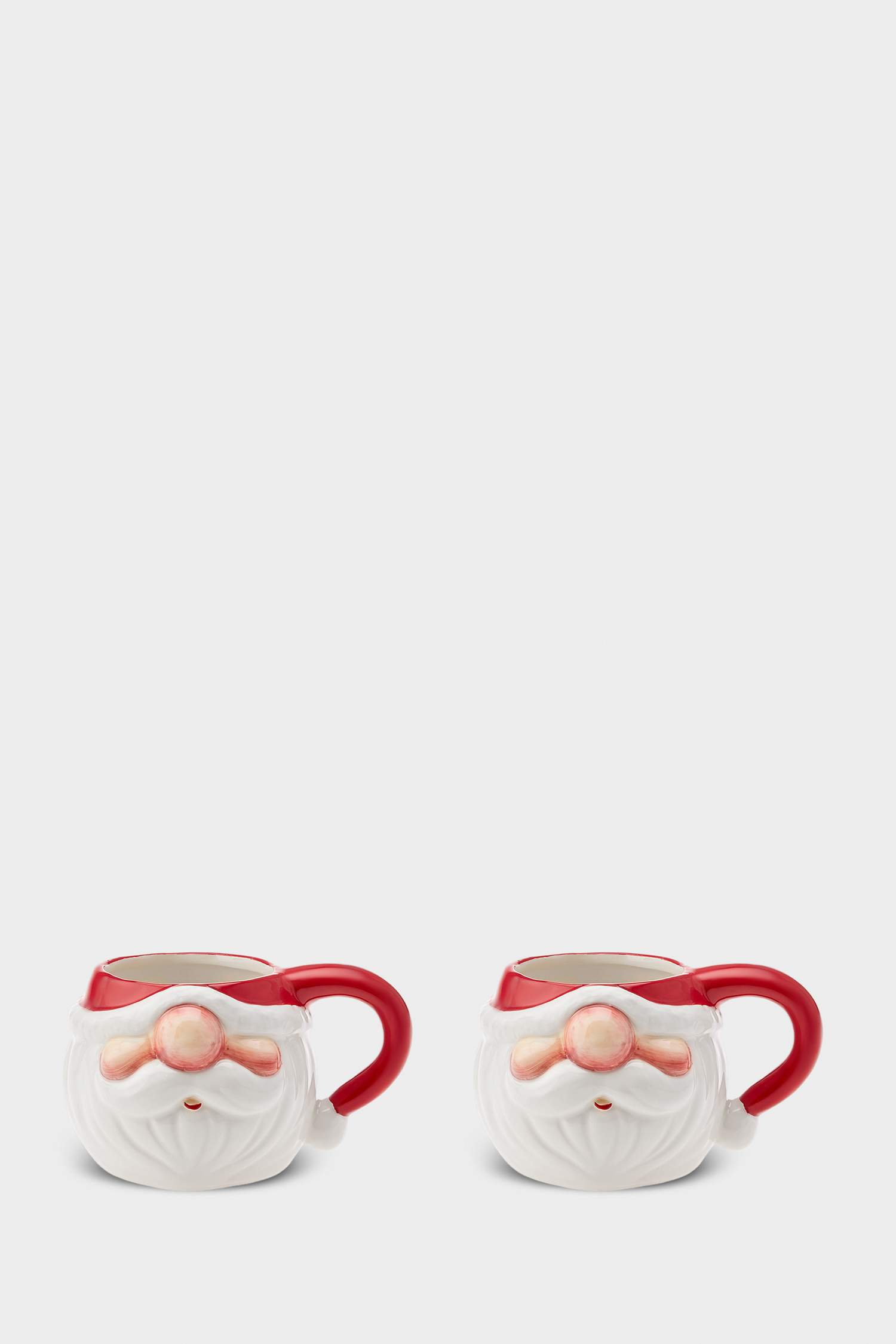 KARACA X DEFACTO NEW YEAR 26 SANTA KABARTMALI 2 KİŞİLİK 450 ML KUPA SETİ