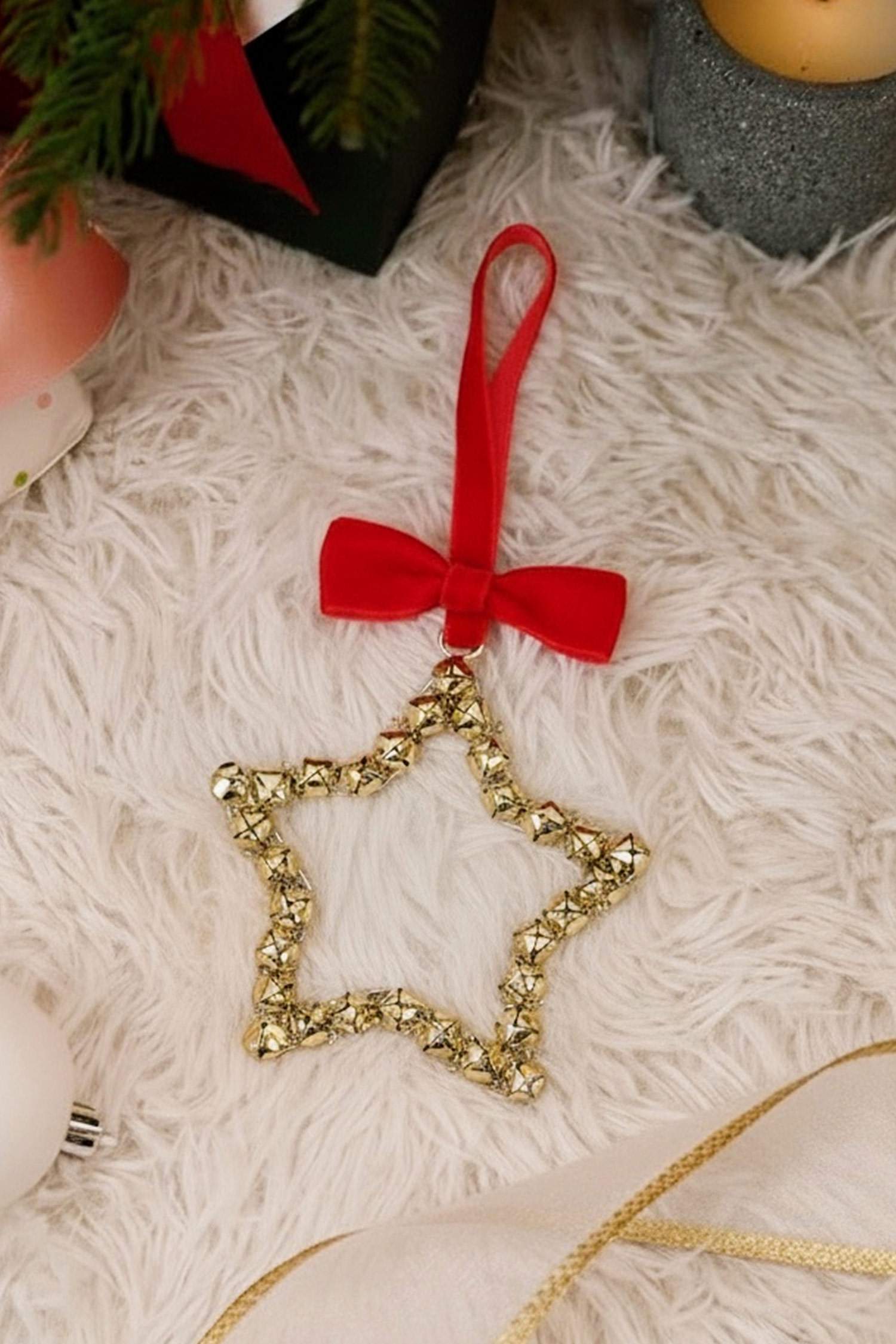 KARACA X DEFACTO STAR WITH RIBBON AĞAÇ SÜSÜ 10X1X10 CM