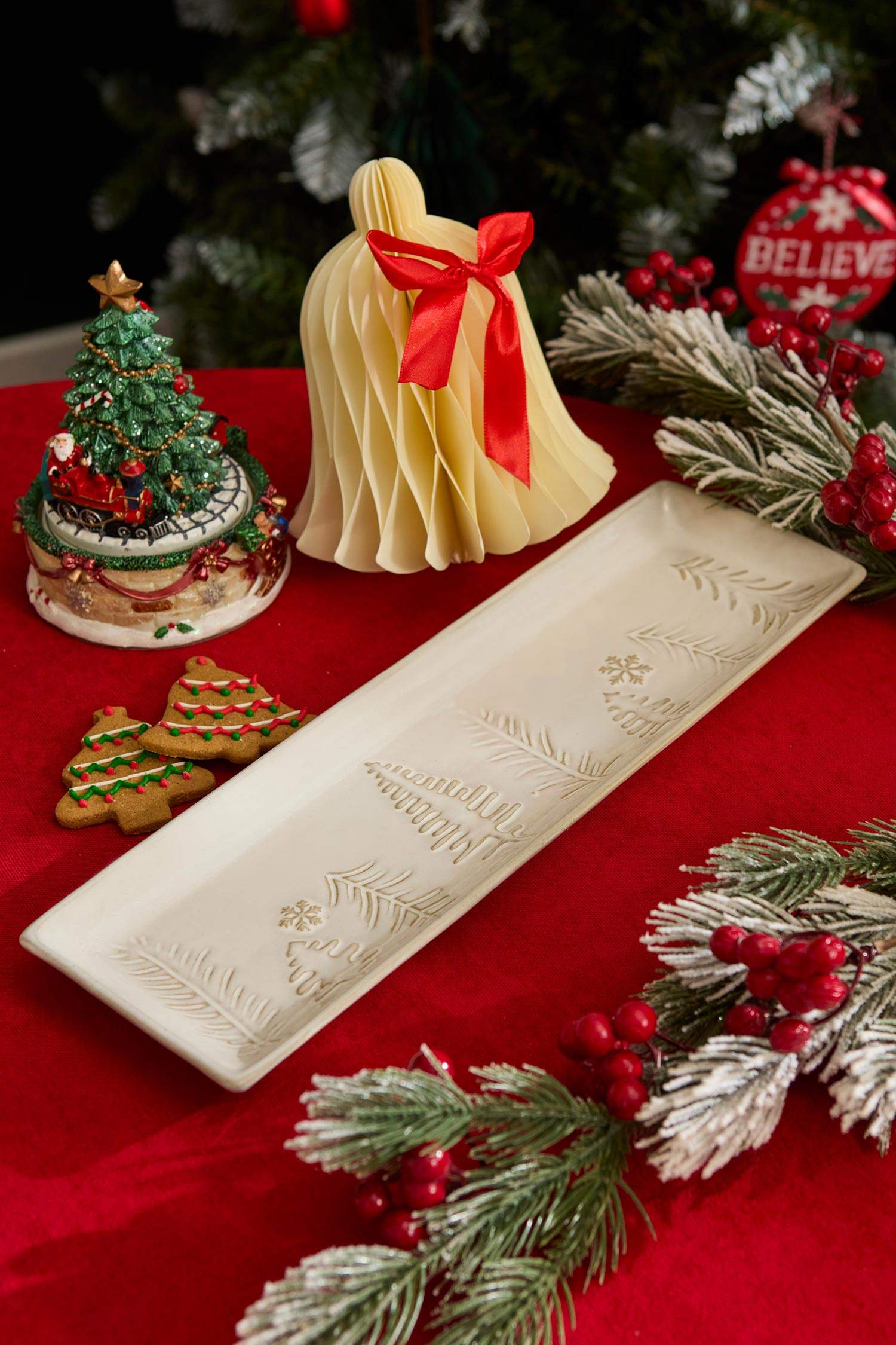 KARACA X DEFACTO TREES DEKORATİF TABAK 37,4X11,7X2,4 CM