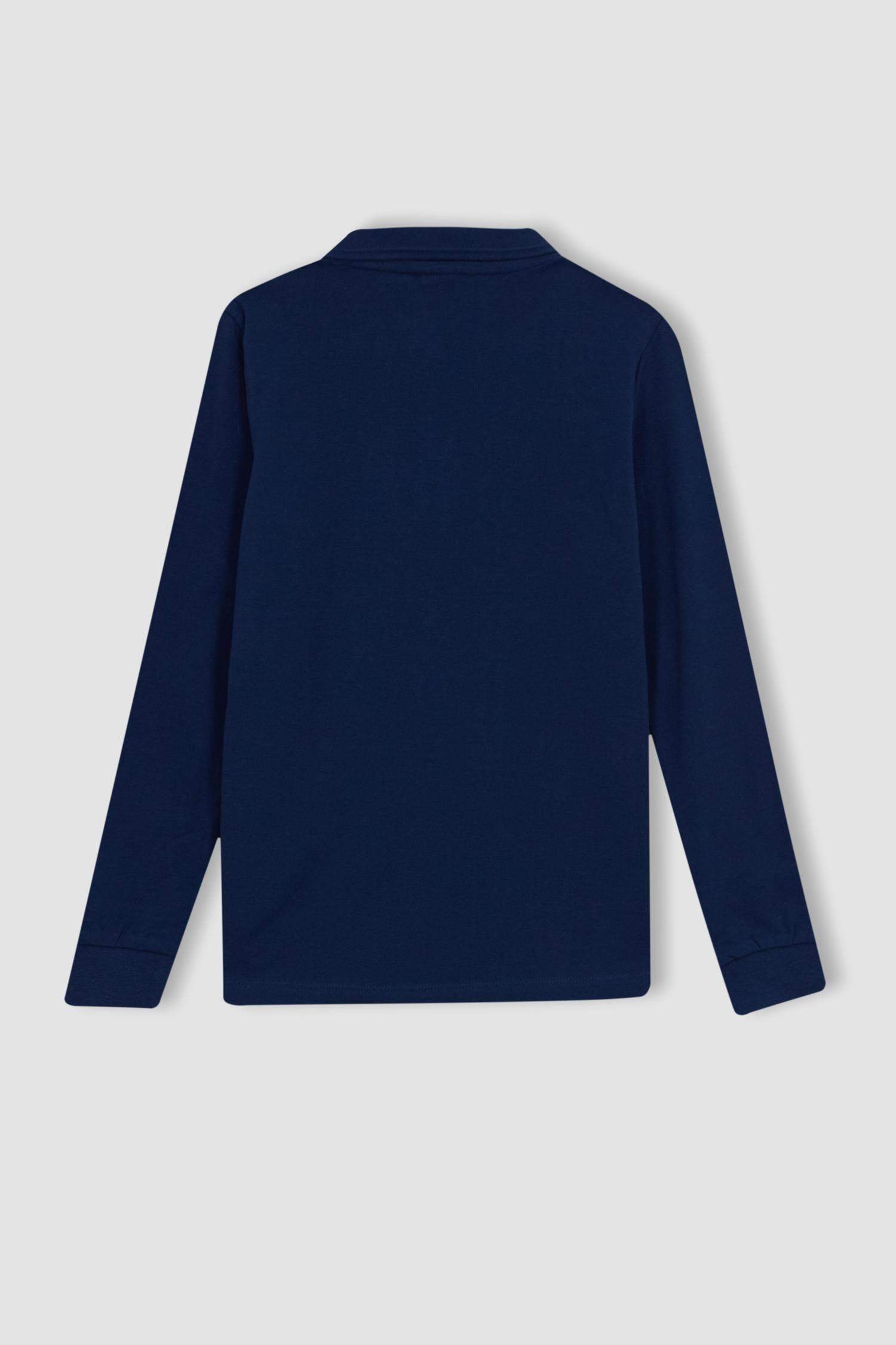 Футболка-поло с длинным рукавом для мальчиков, Школьная коллекция