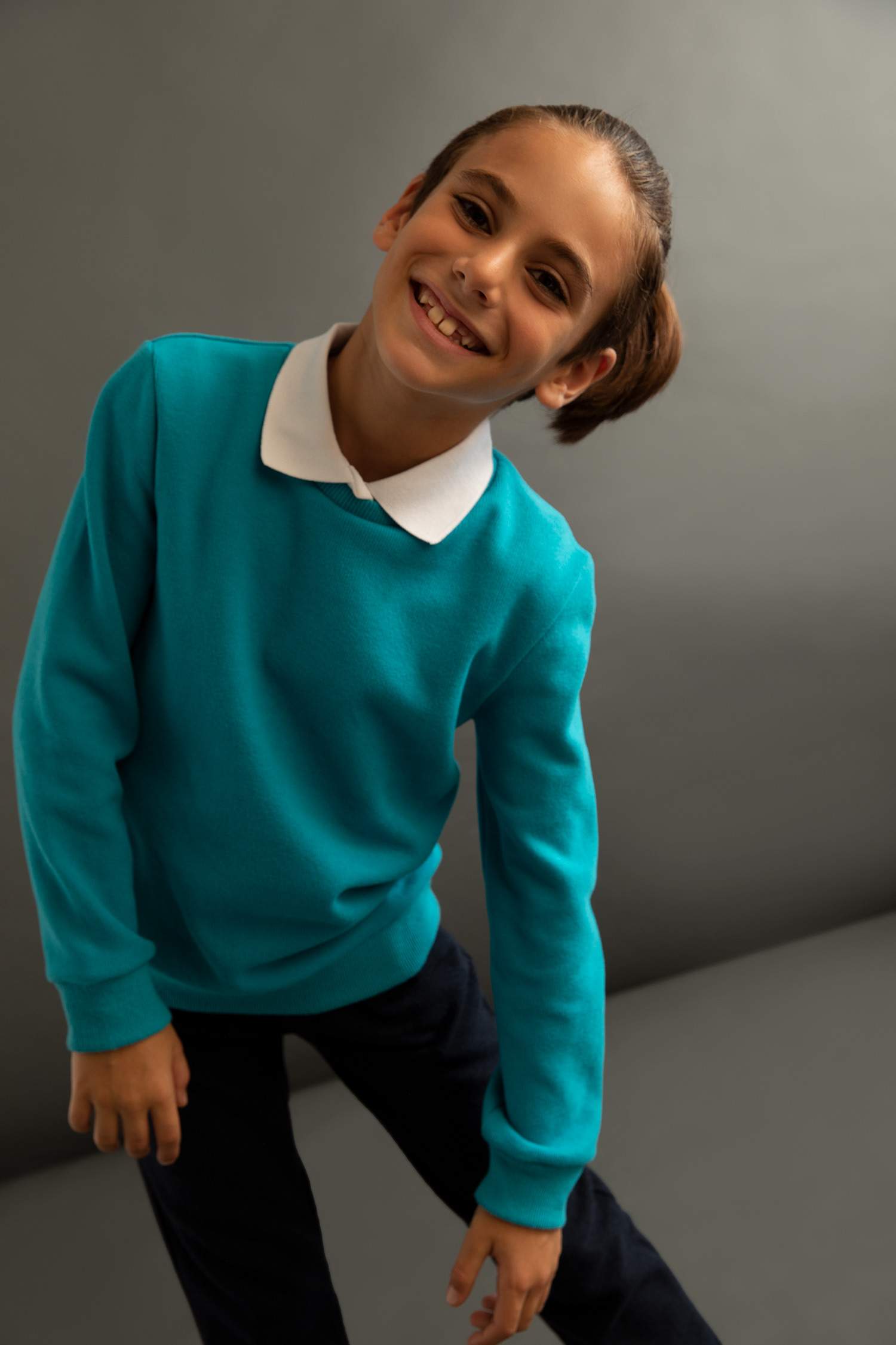 Erkek Çocuk Okula Dönüş Bisiklet Yaka Sweatshirt