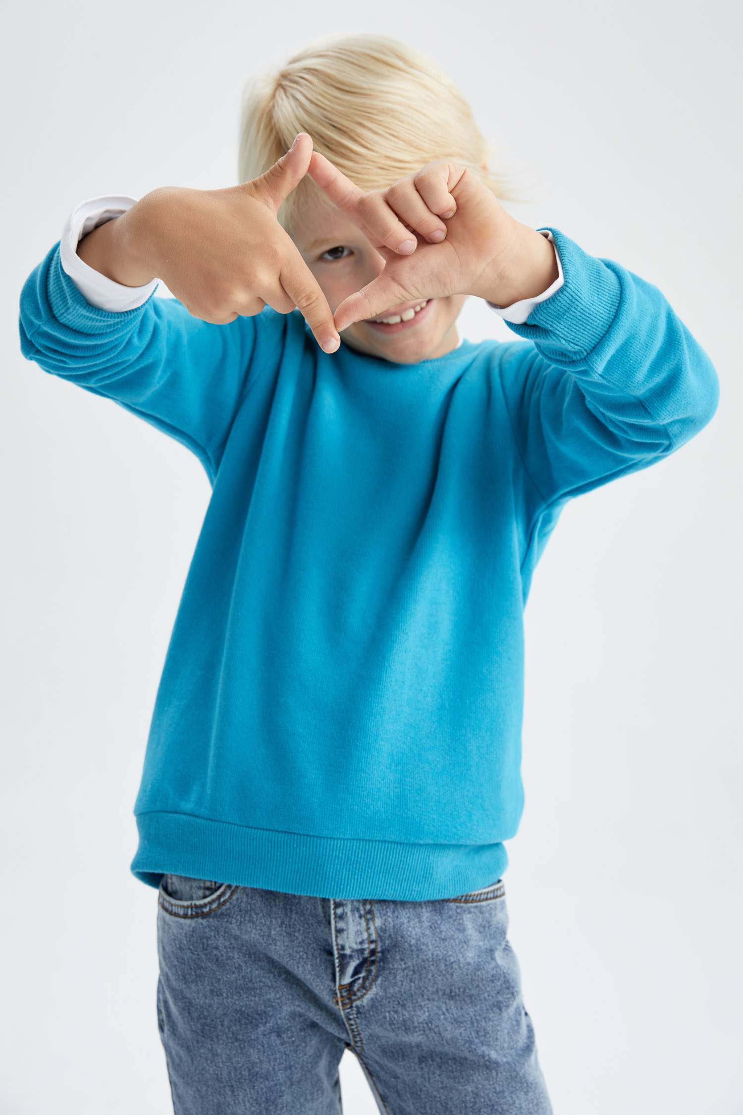 Erkek Çocuk Okula Dönüş Bisiklet Yaka Sweatshirt