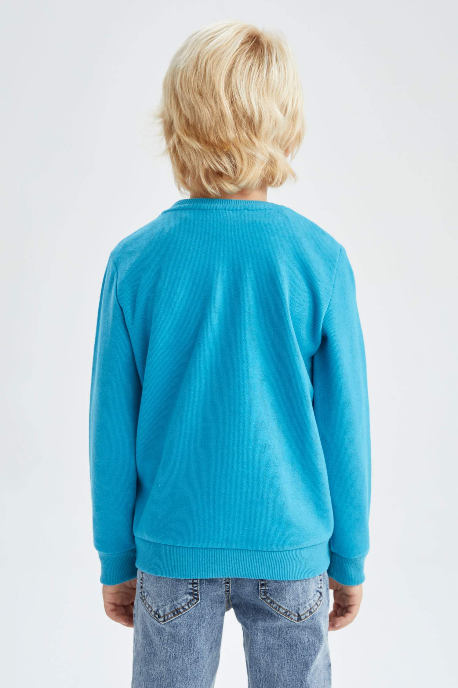 Erkek Çocuk Okula Dönüş Bisiklet Yaka Sweatshirt