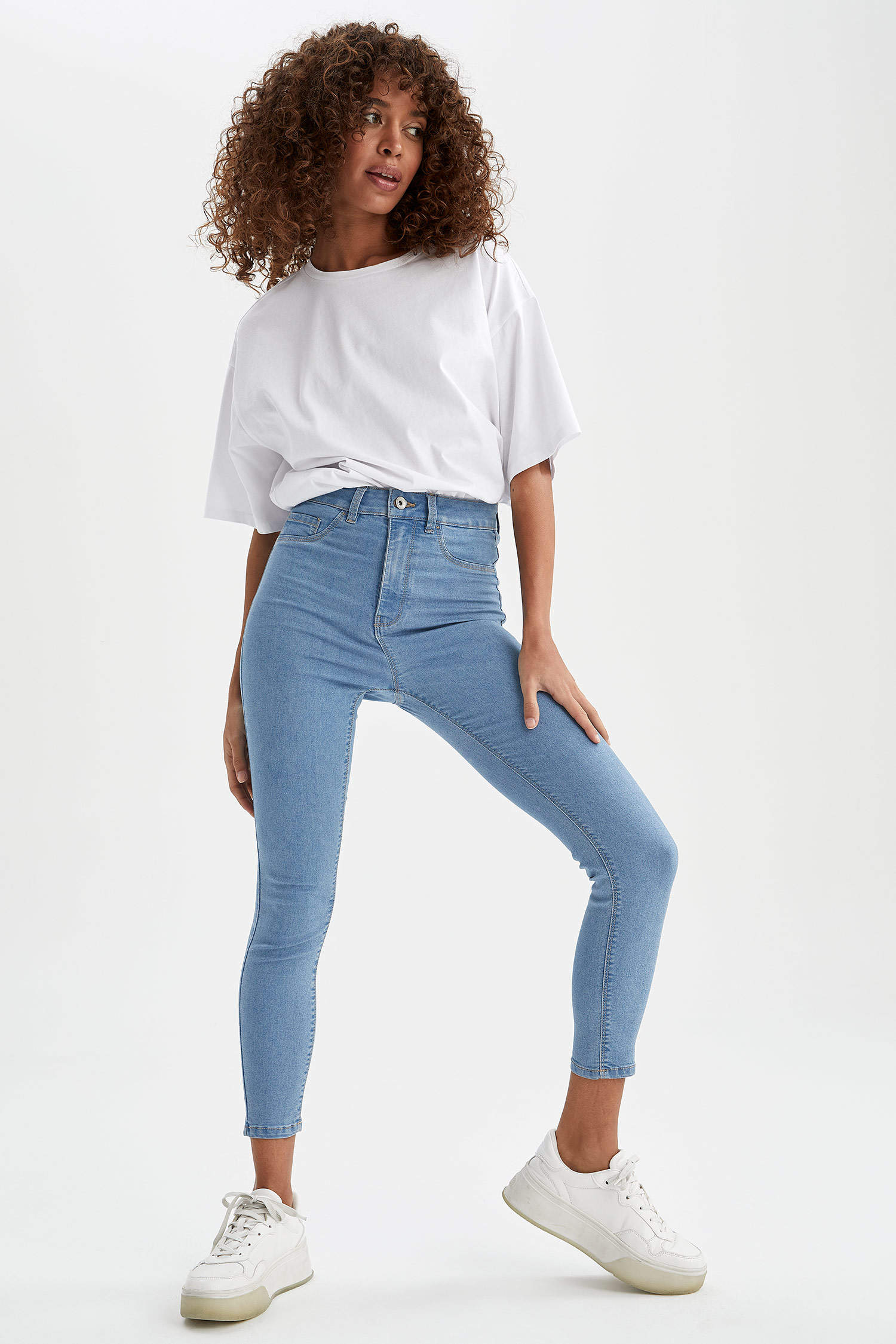 Blue WOMAN Skinny Fit High Waisted Denim Jeans 1140056 | DeFacto