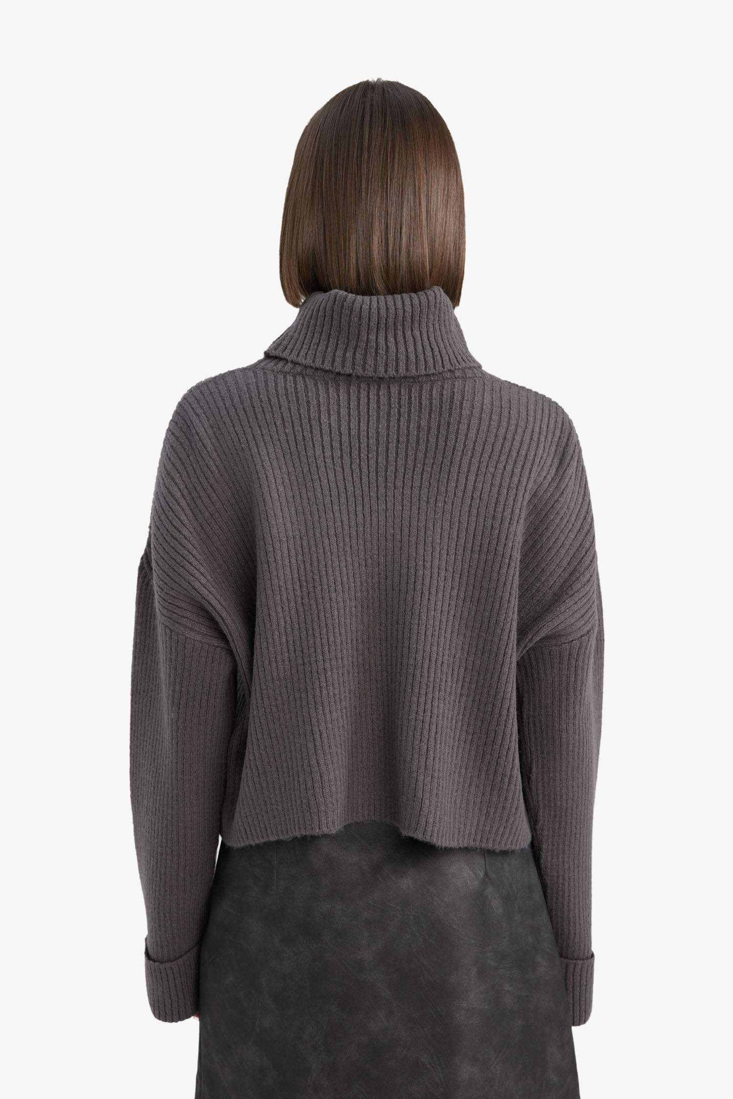 Oversize Geniş Kalıp Balıkçı Yaka Triko Kazak